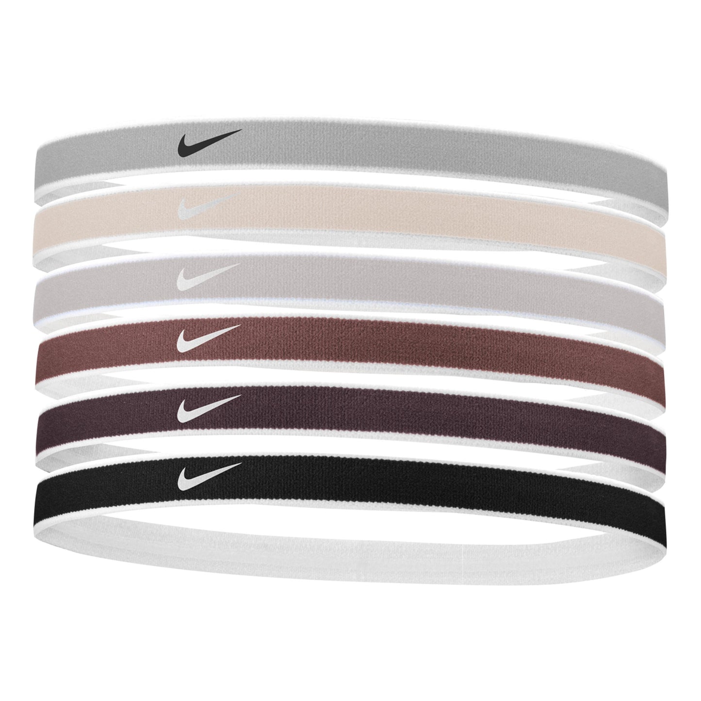 Nike Swoosh Sport Tipped Cinta para el pelo Pack de 6 Unisex - crema, negro Nike Swoosh Sport Tipped Cinta para el pelo Pack de 6 Unisex - crema, negro