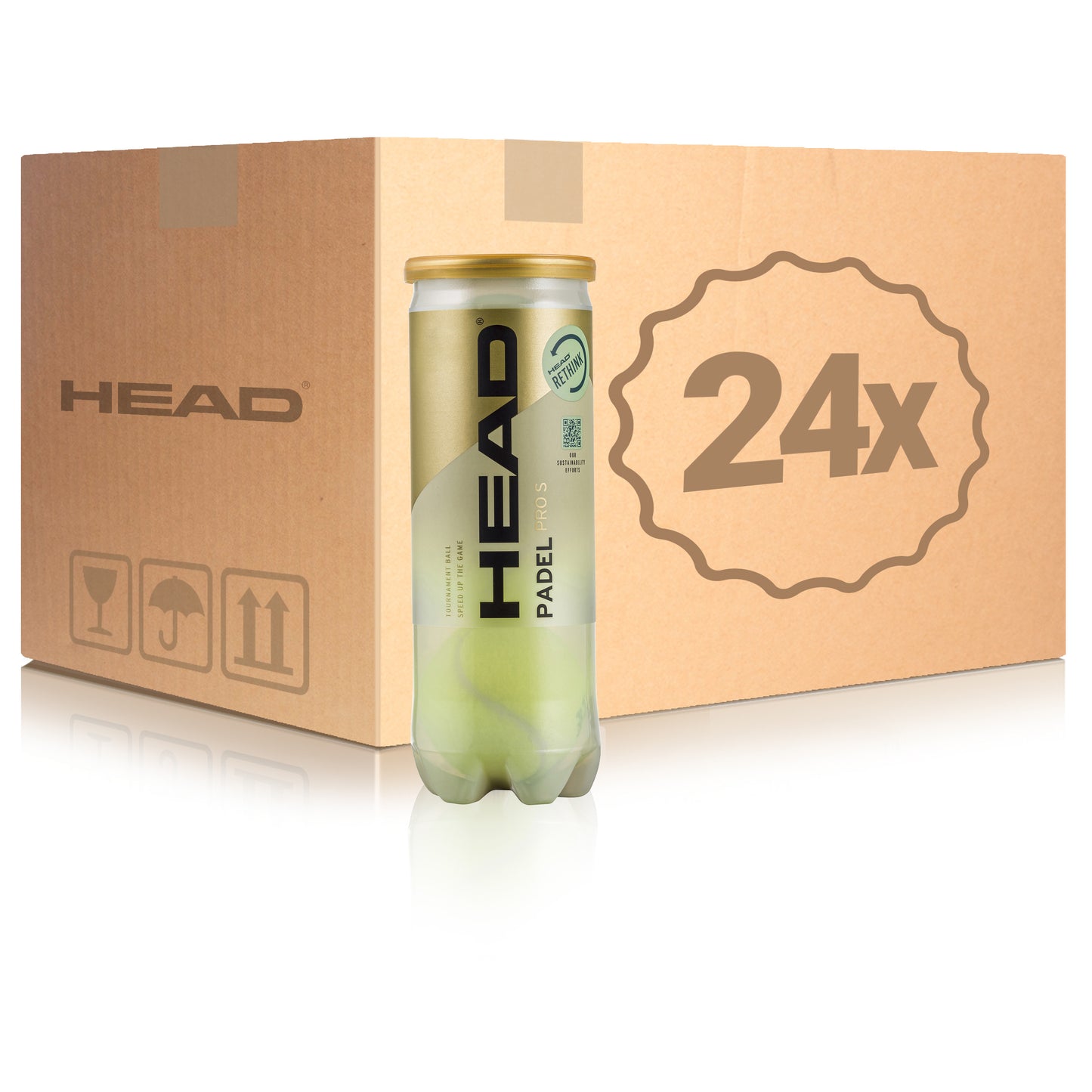 HEAD 24 botes de 3 pelotas Padel Pro S En caja HEAD 24 botes de 3 pelotas Padel Pro S En caja