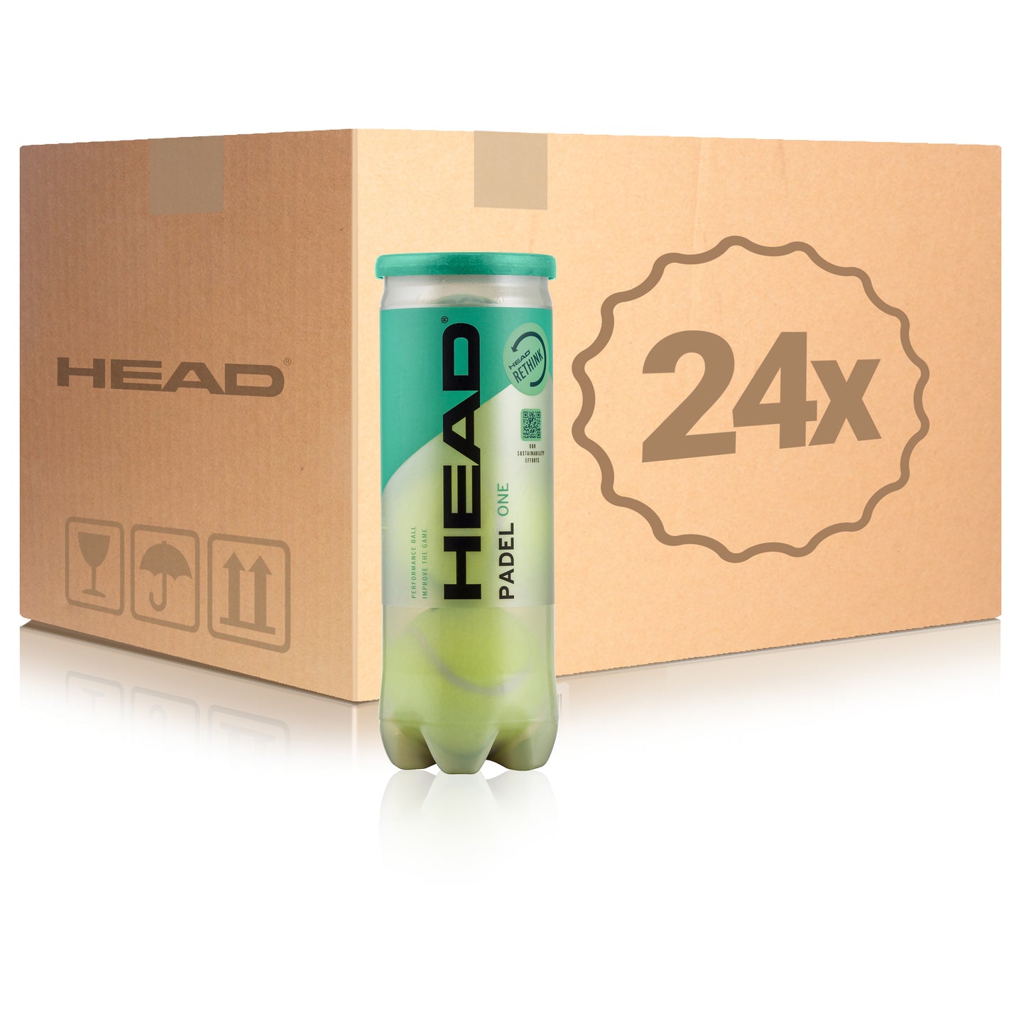 HEAD 24 botes de 3 pelotas Padel One HEAD 24 botes de 3 pelotas Padel One
