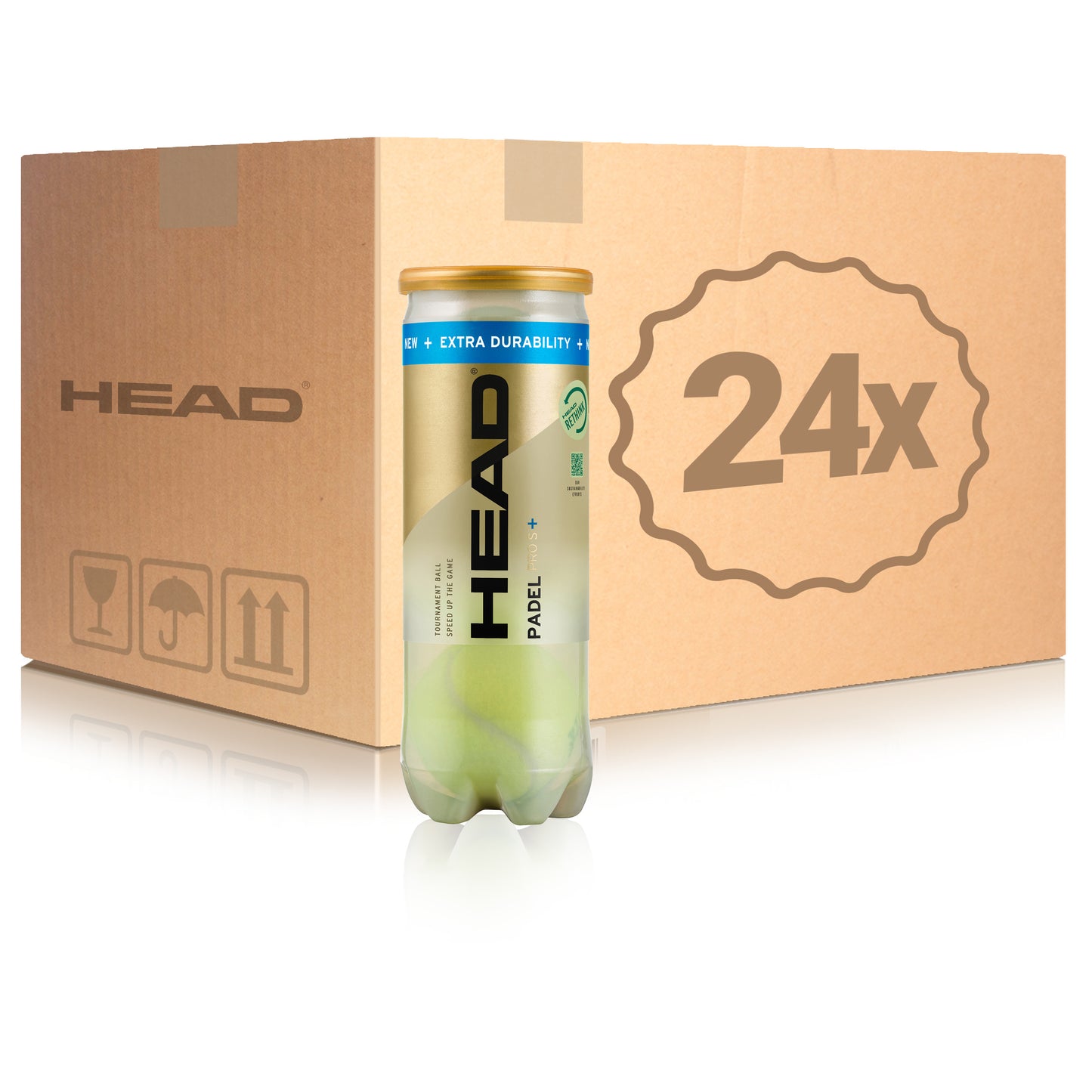 HEAD 24 botes de 3 pelotas Padel Pro S+ En caja HEAD 24 botes de 3 pelotas Padel Pro S+ En caja