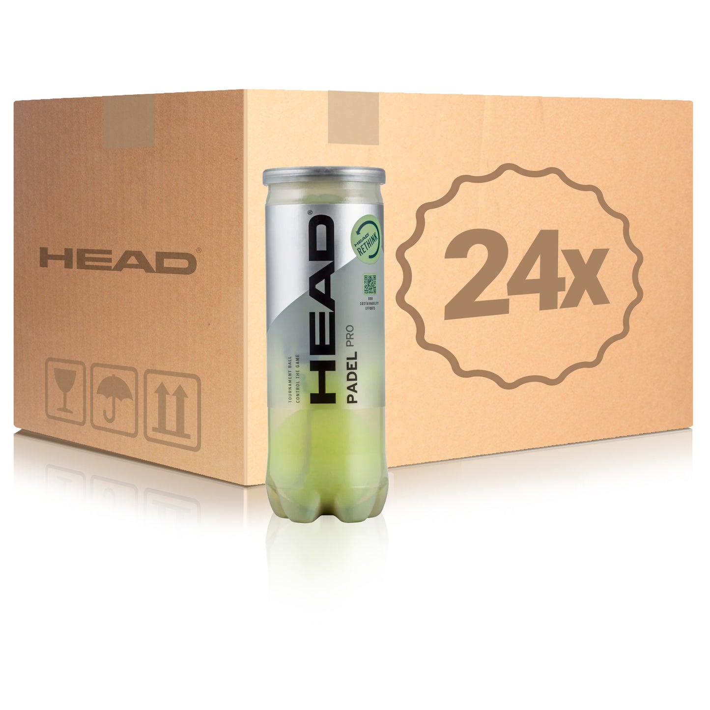 HEAD 24 botes de 3 pelotas Padel Pro En caja HEAD 24 botes de 3 pelotas Padel Pro En caja