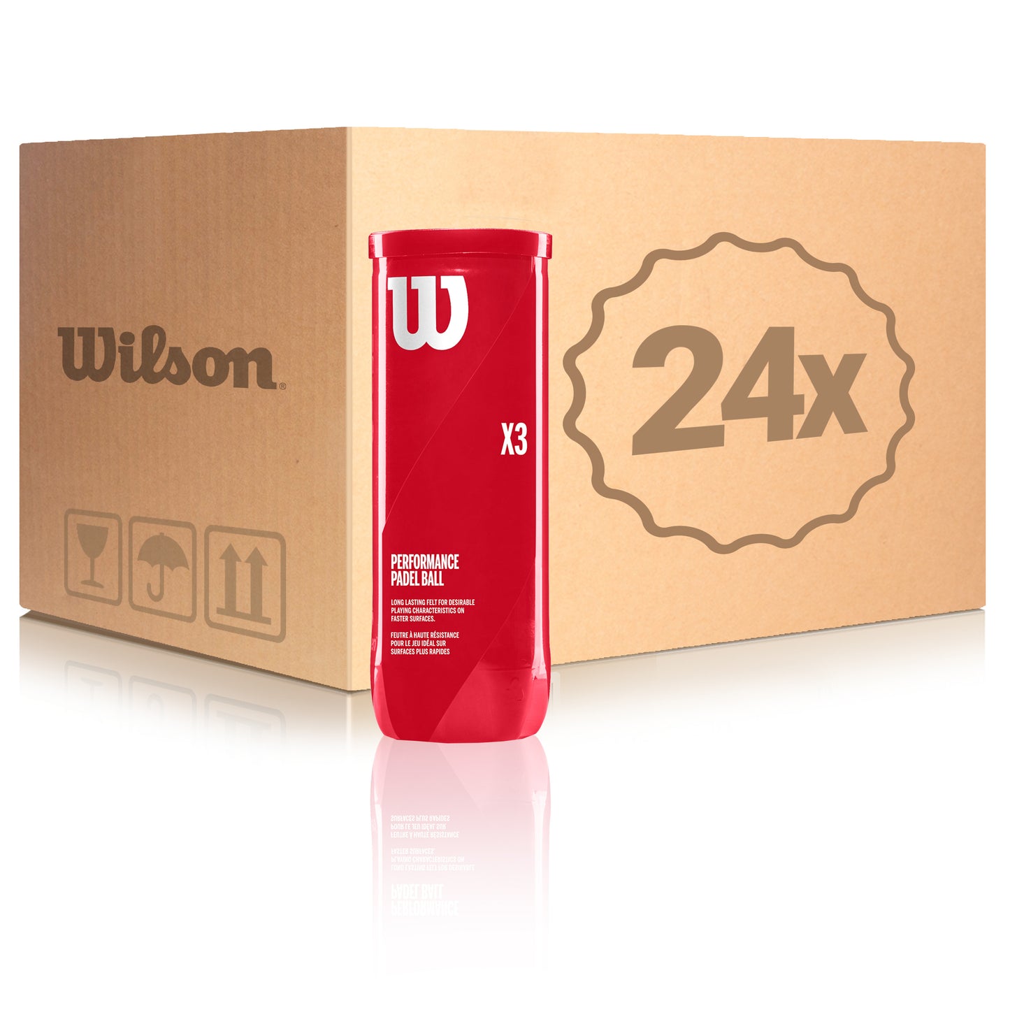 Wilson 24 botes de 3 pelotas Padel X3 Ball En caja Wilson 24 botes de 3 pelotas Padel X3 Ball En caja