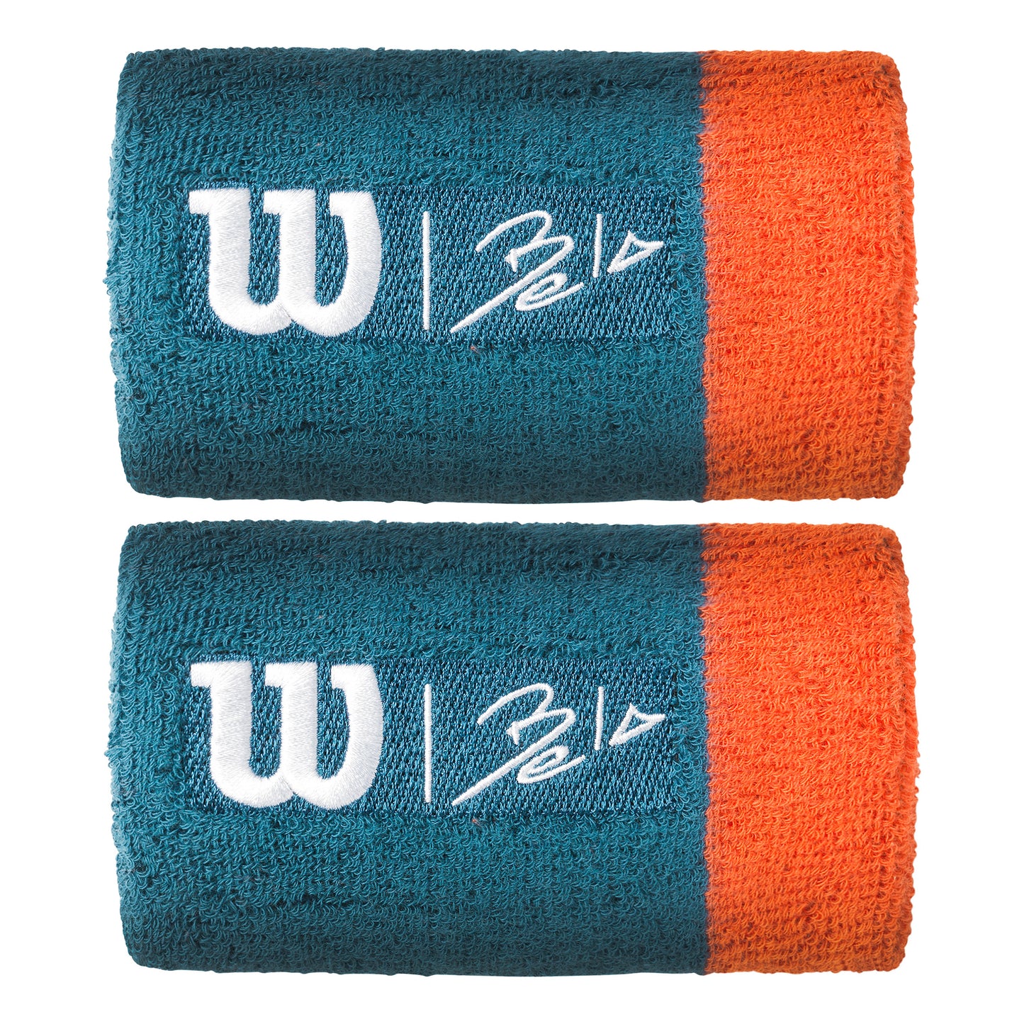 Wilson Bela II Cinta para sudor largo - azul, naranja Wilson Bela II Cinta para sudor largo - azul, naranja
