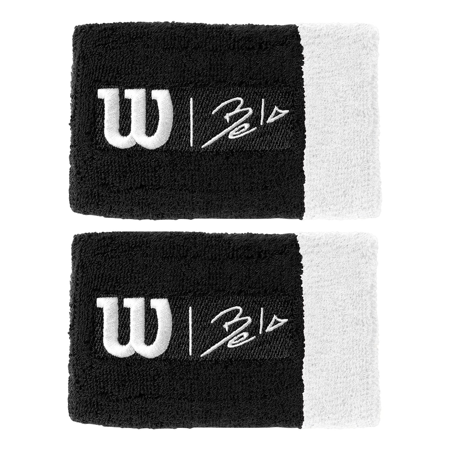 Wilson Bela II Cinta para sudor largo - negro, blanco Wilson Bela II Cinta para sudor largo - negro, blanco