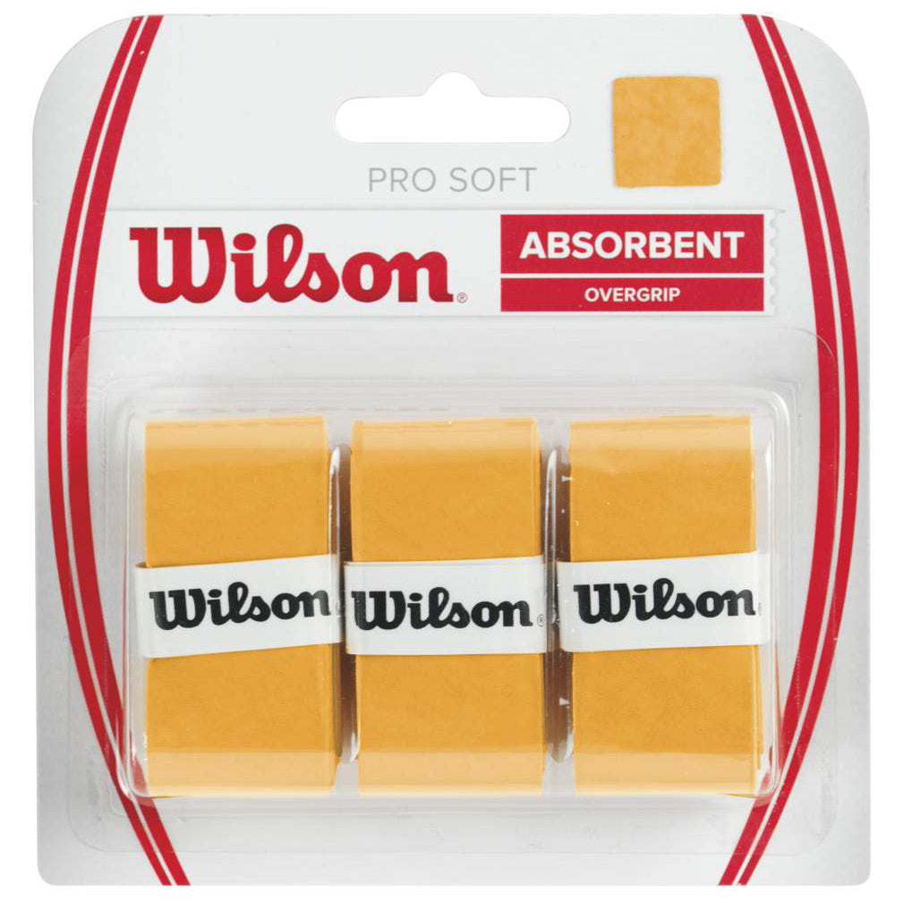 Wilson Soft Overgrip Pack De 3-Dorado Wilson Soft Overgrip Pack De 3-Dorado