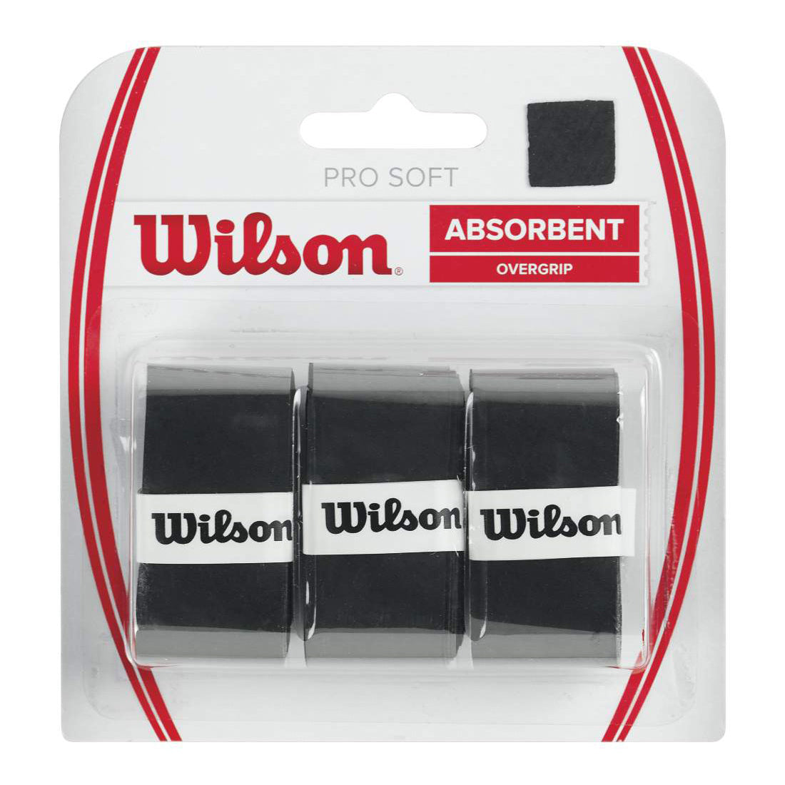 Wilson Soft Overgrip Pack De 3-Negro Wilson Soft Overgrip Pack De 3-Negro
