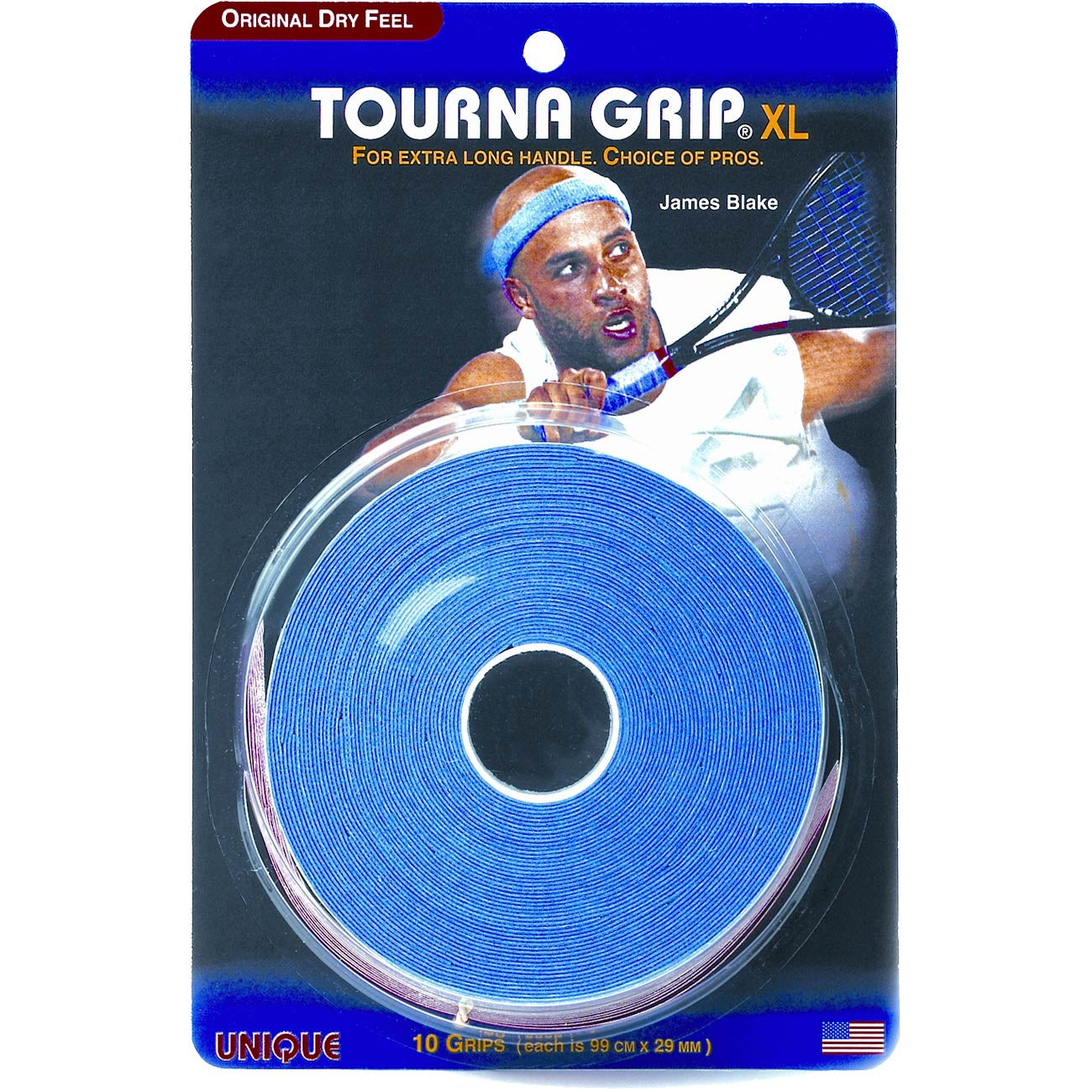 Tourna Grip XL Pack De 10-Azul Tourna Grip XL Pack De 10-Azul