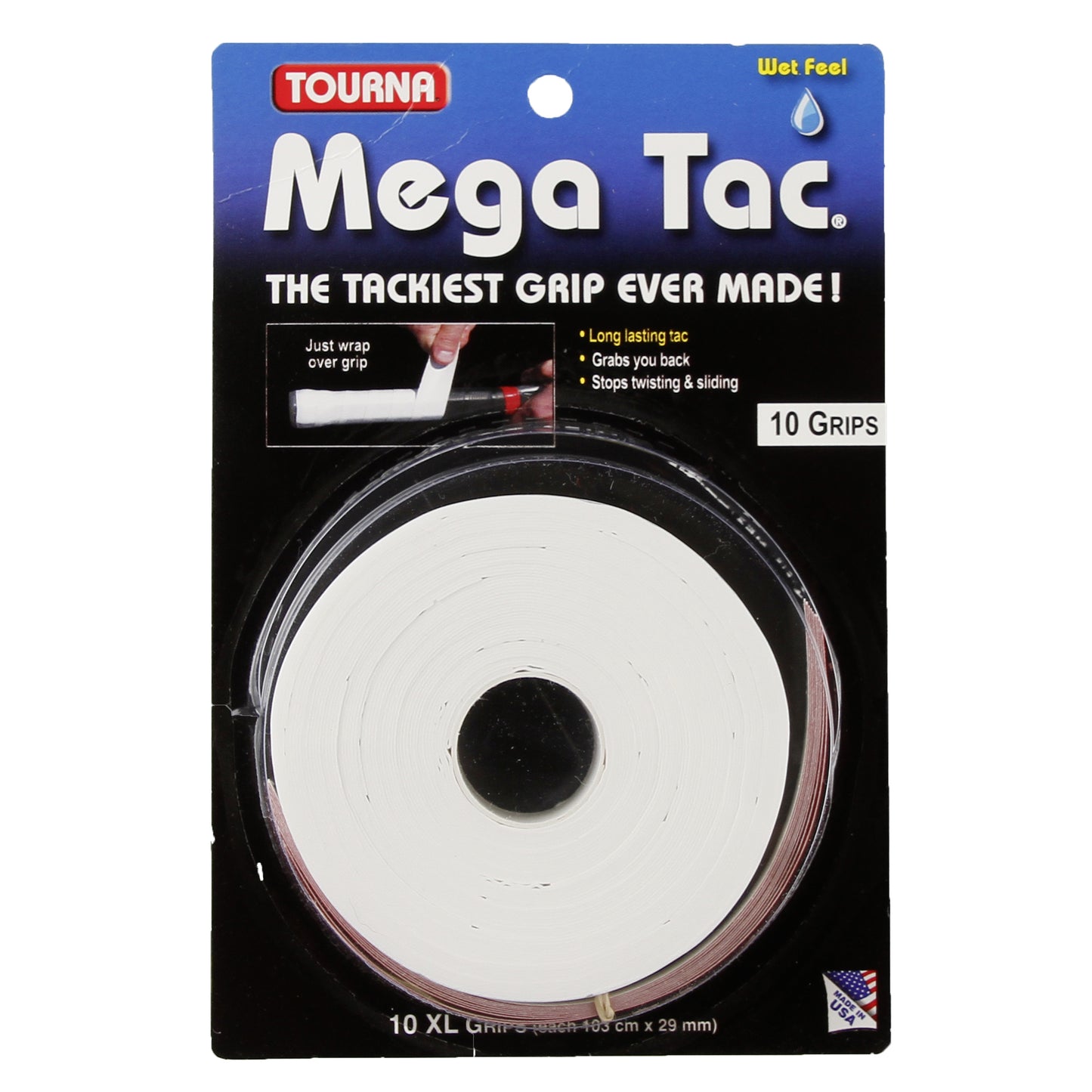 Tourna Mega Tac Pack De 10-Blanco Tourna Mega Tac Pack De 10-Blanco