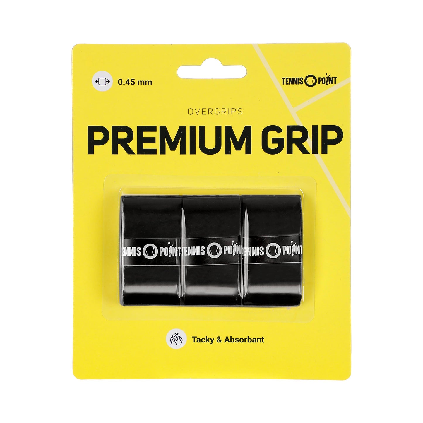 Tennis-Point Premium Grip Pack De 3-Negro Tennis-Point Premium Grip Pack De 3-Negro