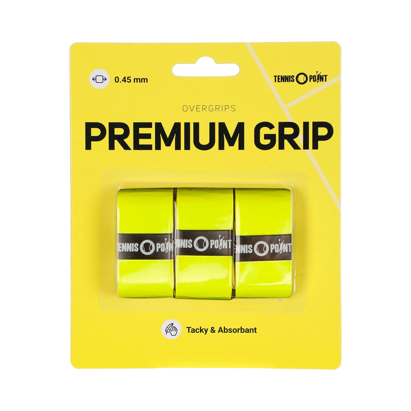 Tennis-Point Premium Grip Pack De 3-Amarillo Tennis-Point Premium Grip Pack De 3-Amarillo
