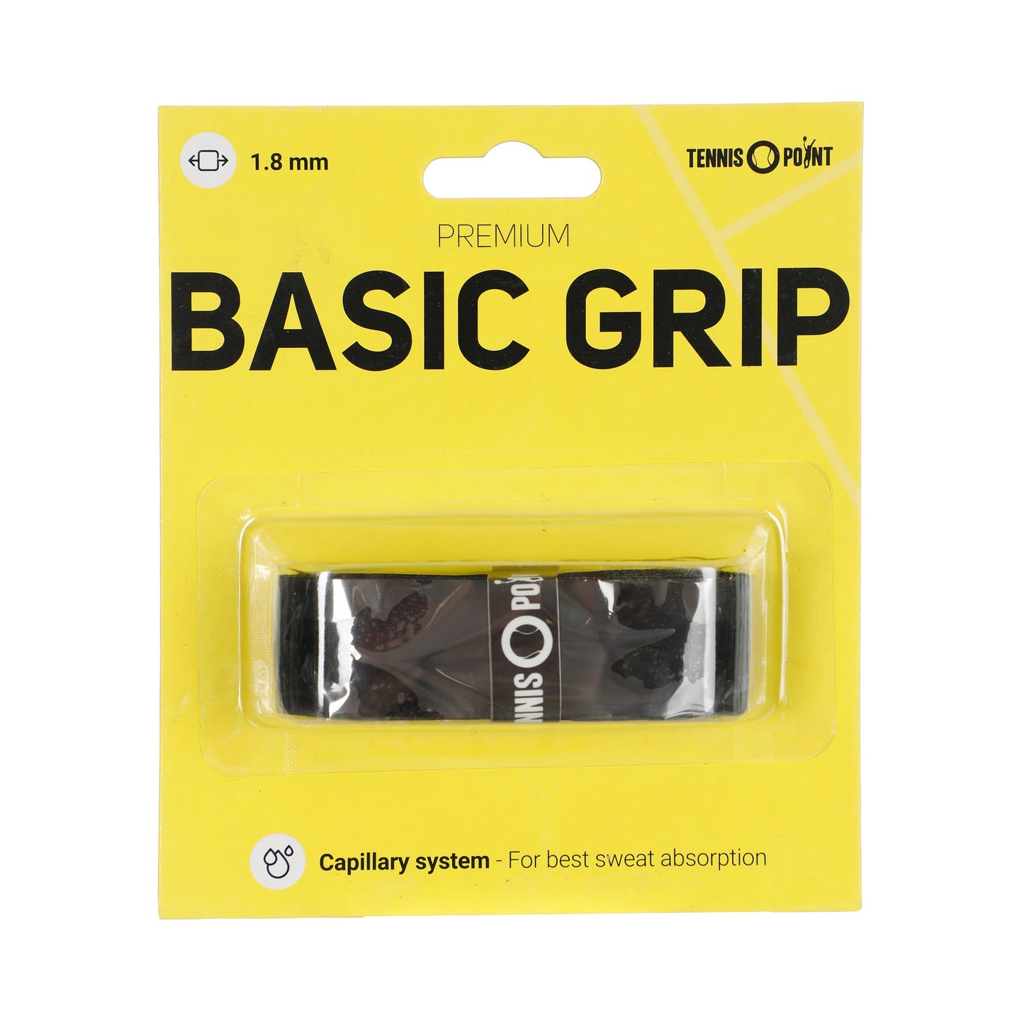 Tennis-Point Premium Grip Pack De 1-Negro Tennis-Point Premium Grip Pack De 1-Negro