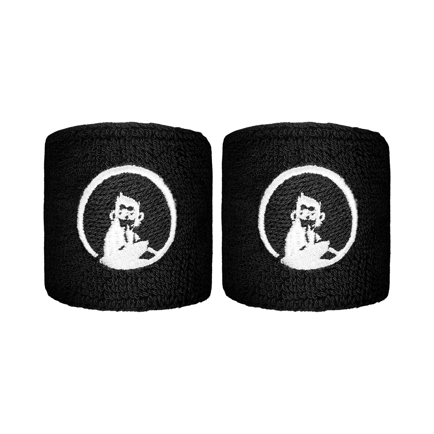 Quiet Please Cinta para sudor Pack de 2 corto - negro Quiet Please Cinta para sudor Pack de 2 corto - negro