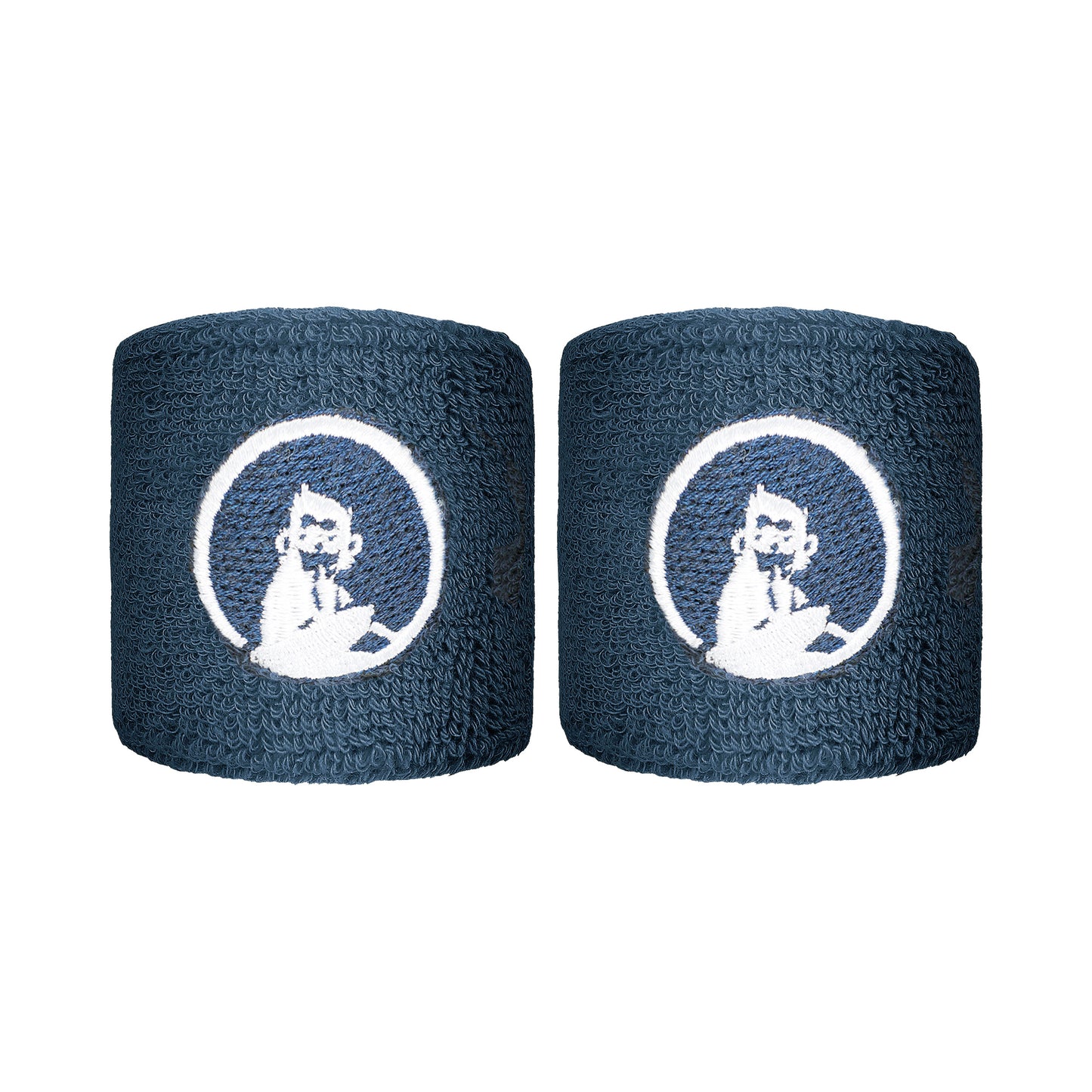 Quiet Please Cinta para sudor Pack de 2 corto - azul-gris, blanco Quiet Please Cinta para sudor Pack de 2 corto - azul-gris, blanco