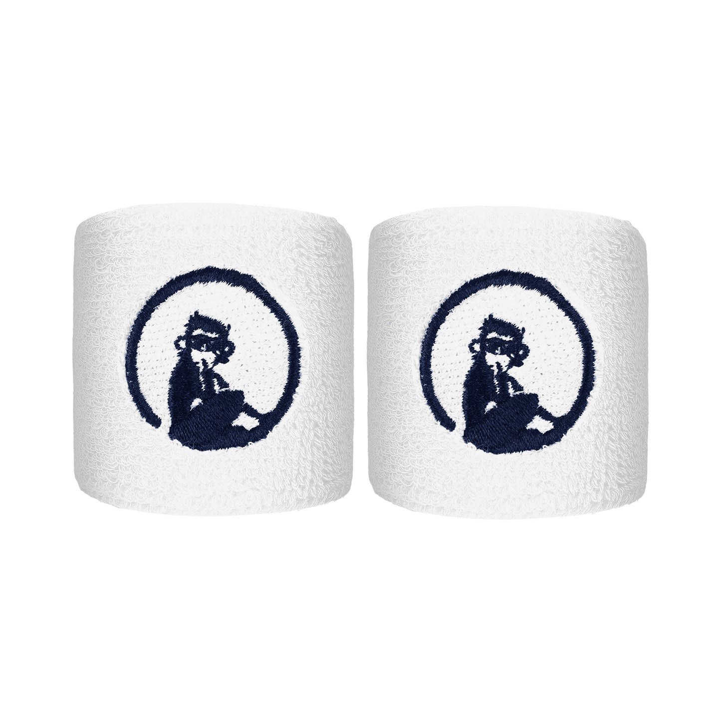 Quiet Please Cinta para sudor Pack de 2 corto - blanco, azul oscuro Quiet Please Cinta para sudor Pack de 2 corto - blanco, azul oscuro