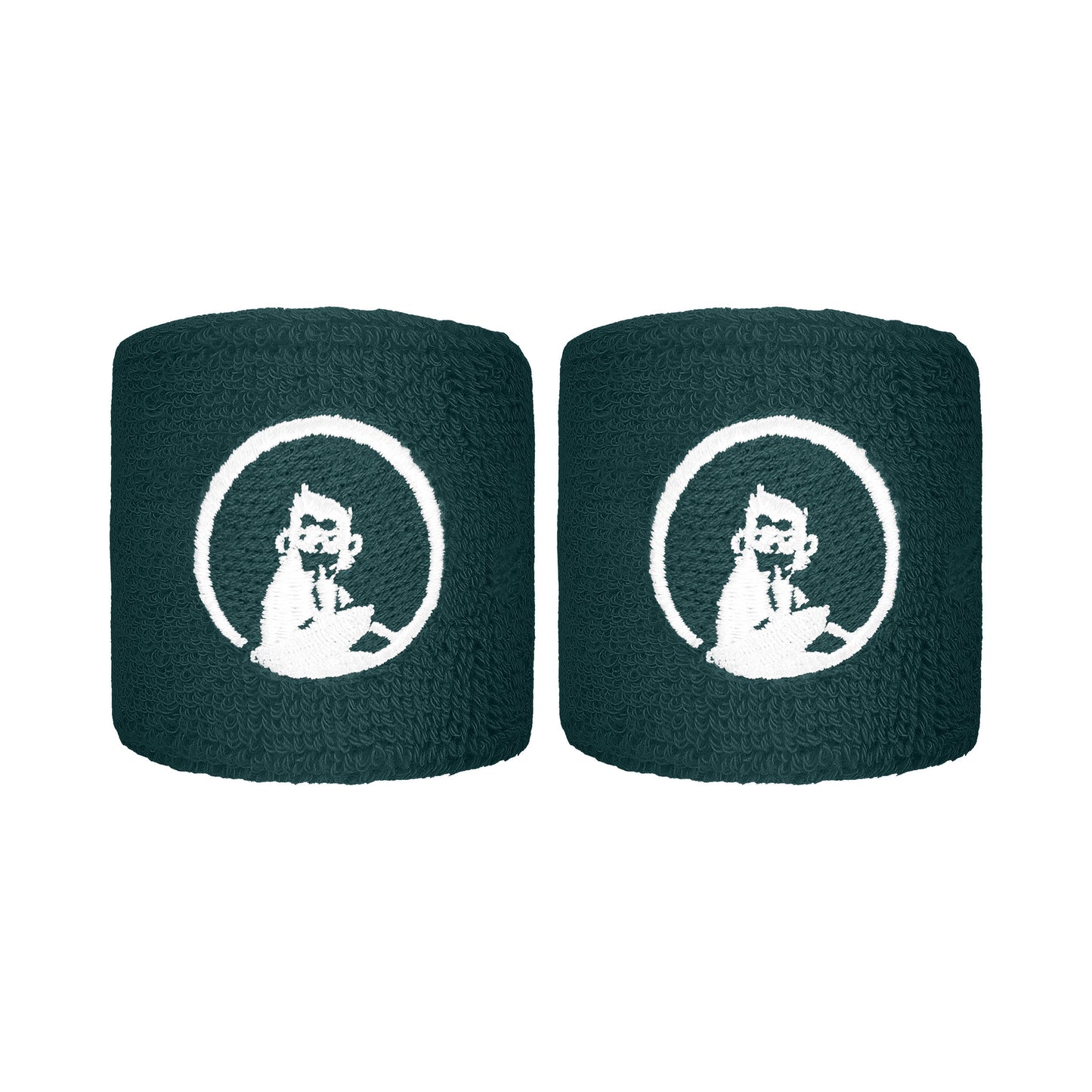 Quiet Please Cinta para sudor Pack de 2 corto - verde Quiet Please Cinta para sudor Pack de 2 corto - verde