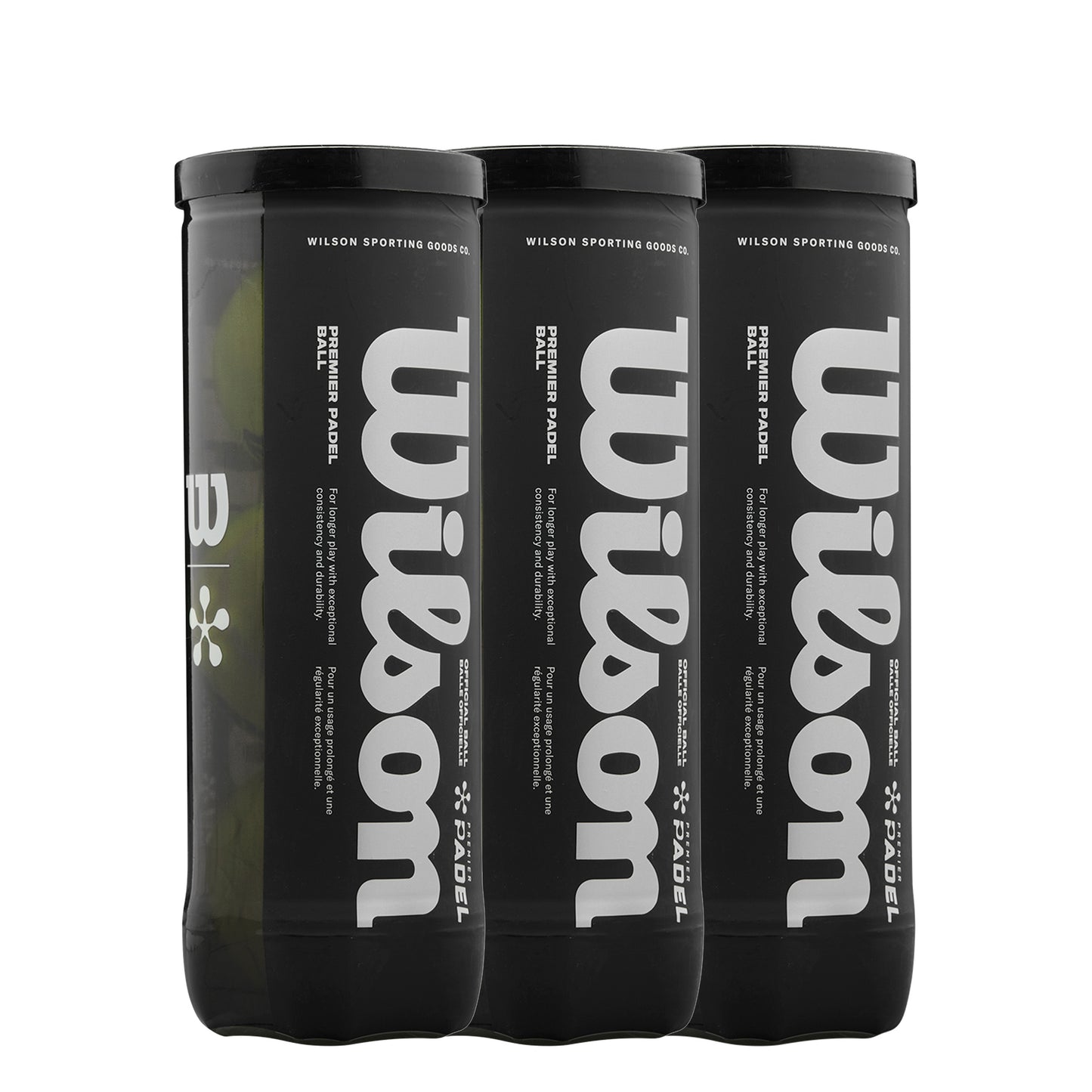 Wilson 3 botes de 3 pelotas Premier Padel X3 Wilson 3 botes de 3 pelotas Premier Padel X3