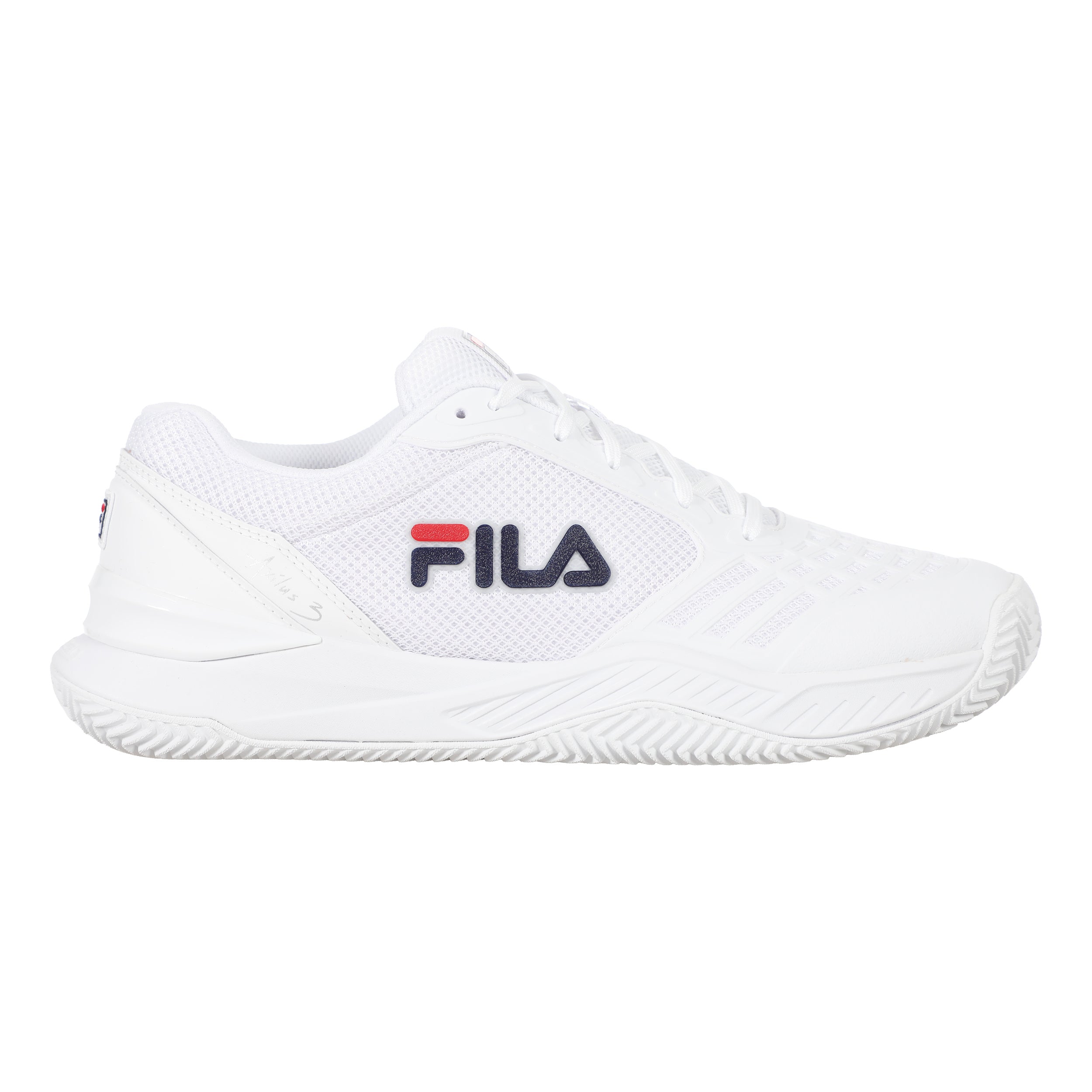 Fila Axilus 3 Zapatilla Tierra Batida Mujeres-Blanco,Azul Oscuro