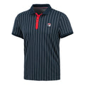 BB1 Stripes Polo Hombres - azul oscuro, blanco