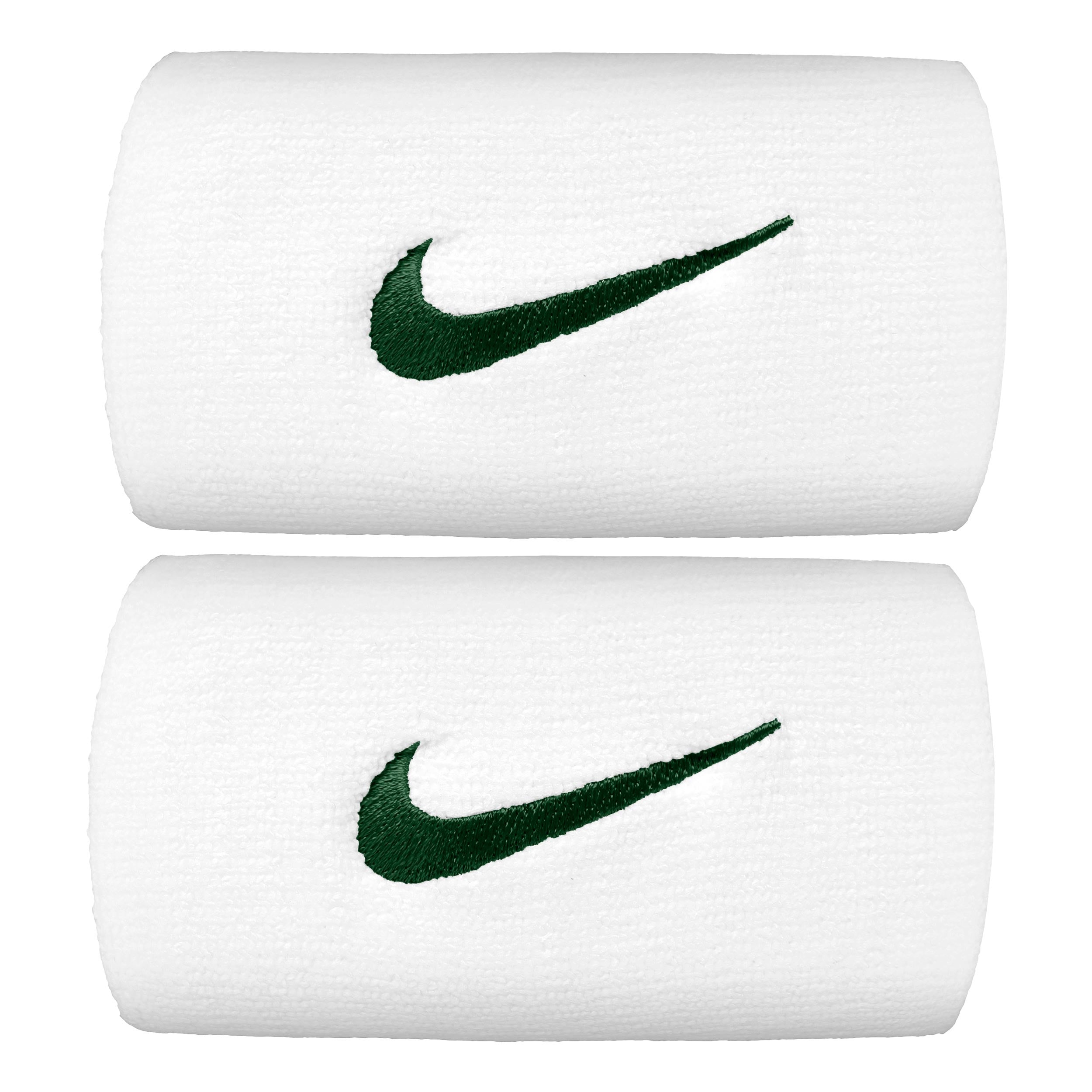 Nike Premier DW Cinta para sudor Pack de 2 largo - blanco, verde oscuro