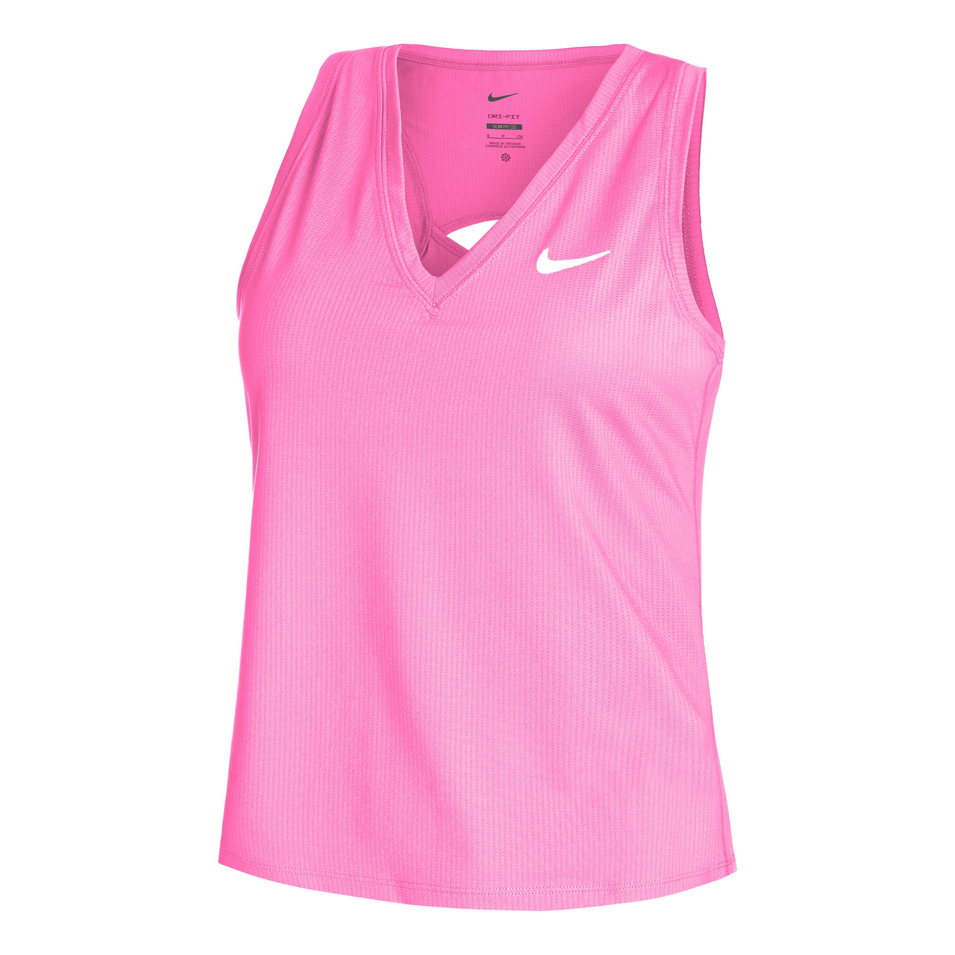 Nike Dri-Fit Victory Court Camiseta de tirantes Mujeres - rosa, blanco