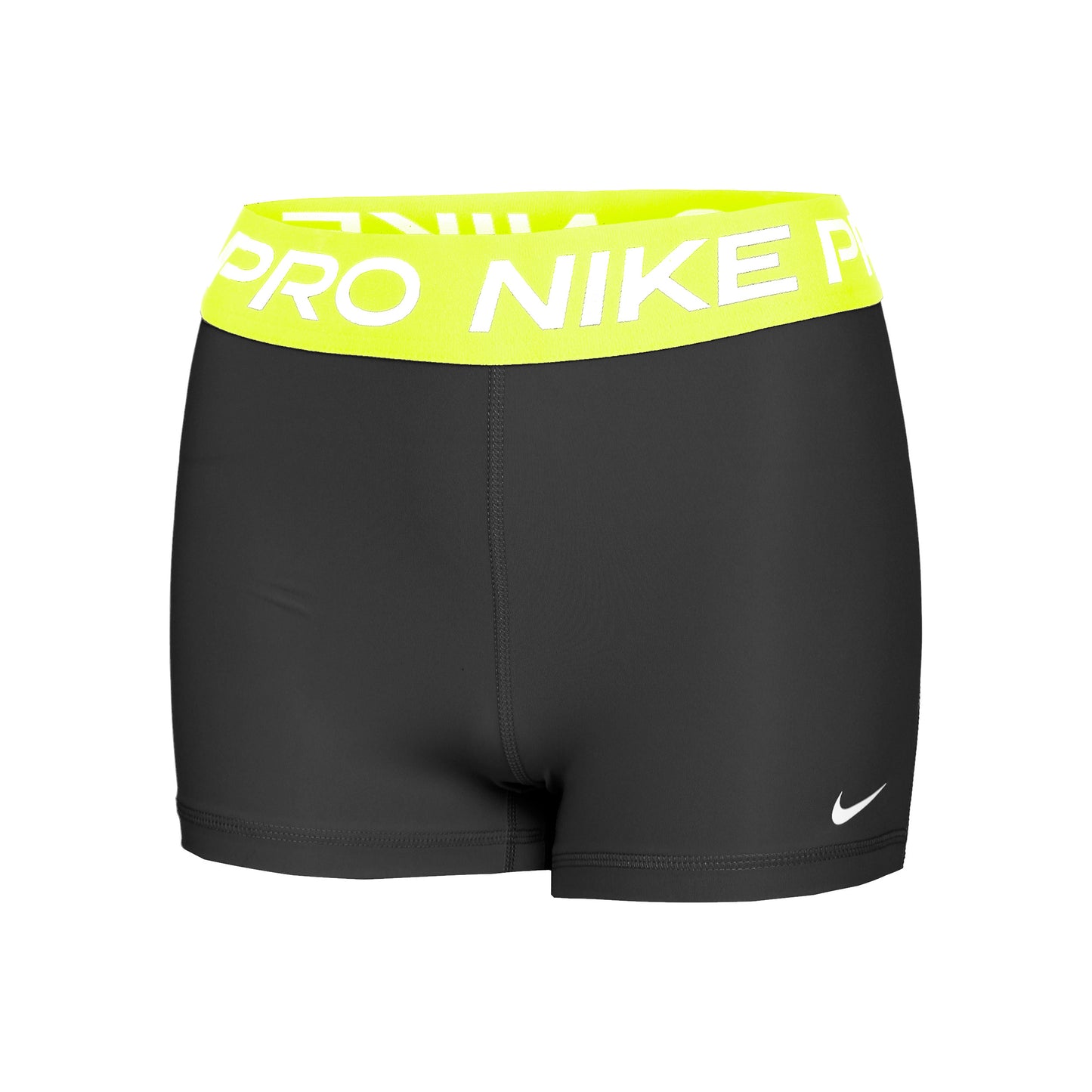 Nike Performance Pro 365 3in Shorts con bolsillo para pelota Mujeres - negro, amarillo neón