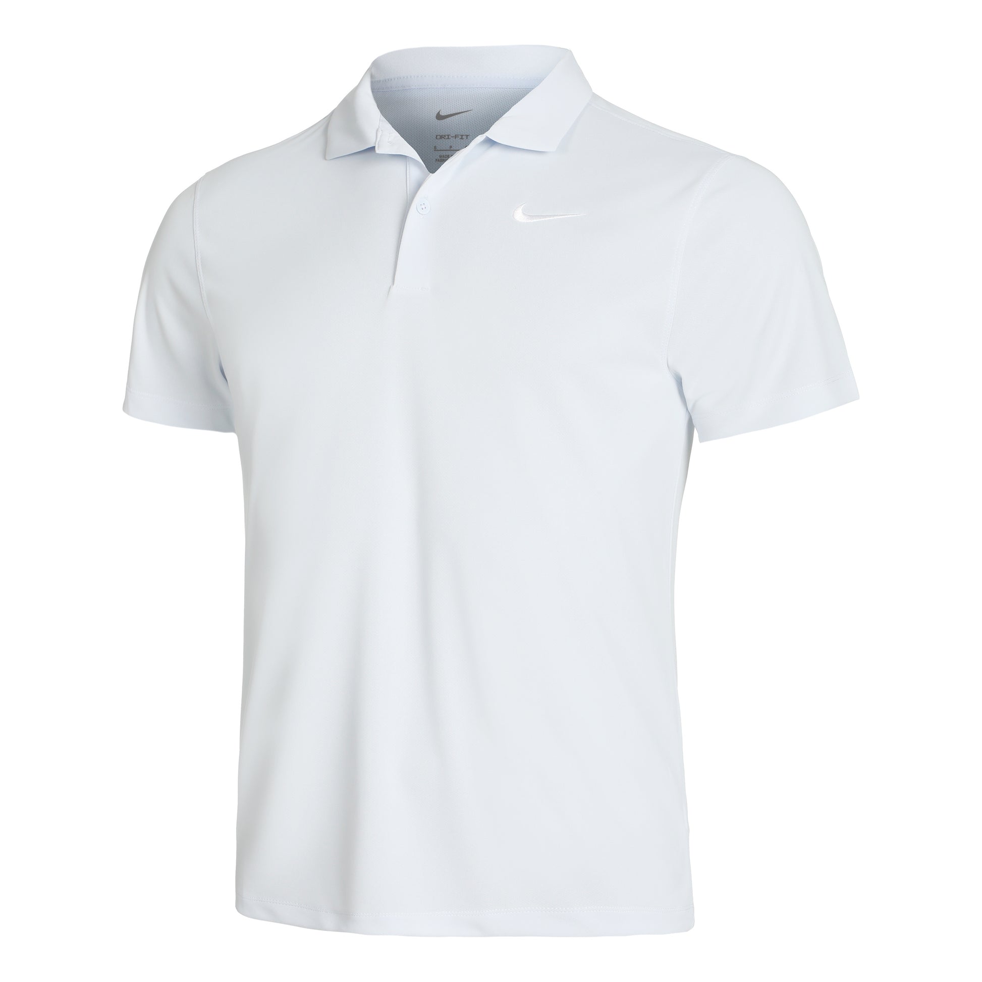 Nike Dri-Fit Victory Court Solid Polo Hombres - blanco, gris claro