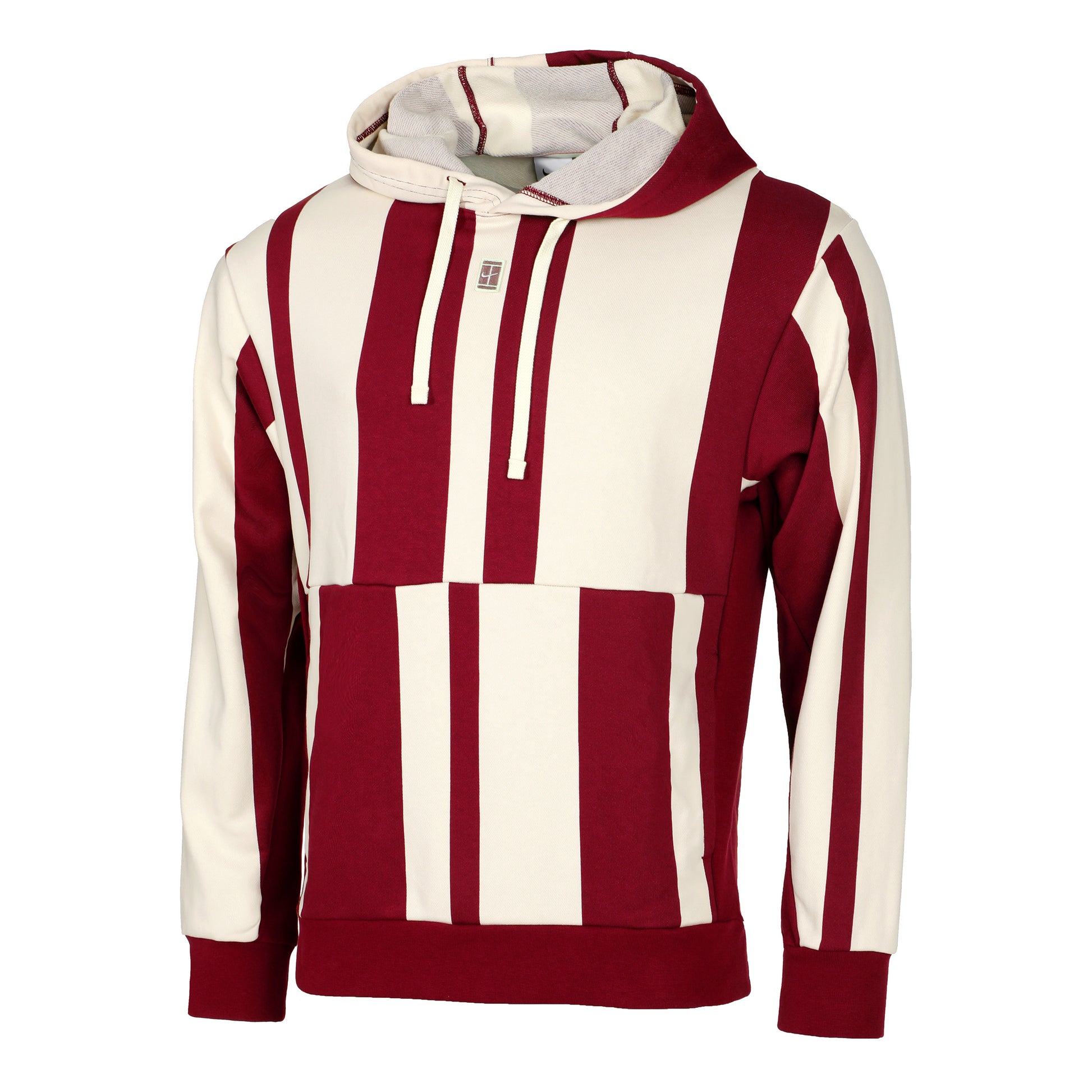 Nike Court Dri-Fit Heritage Fleece Sudadera con capucha Hombres - rojo, crema