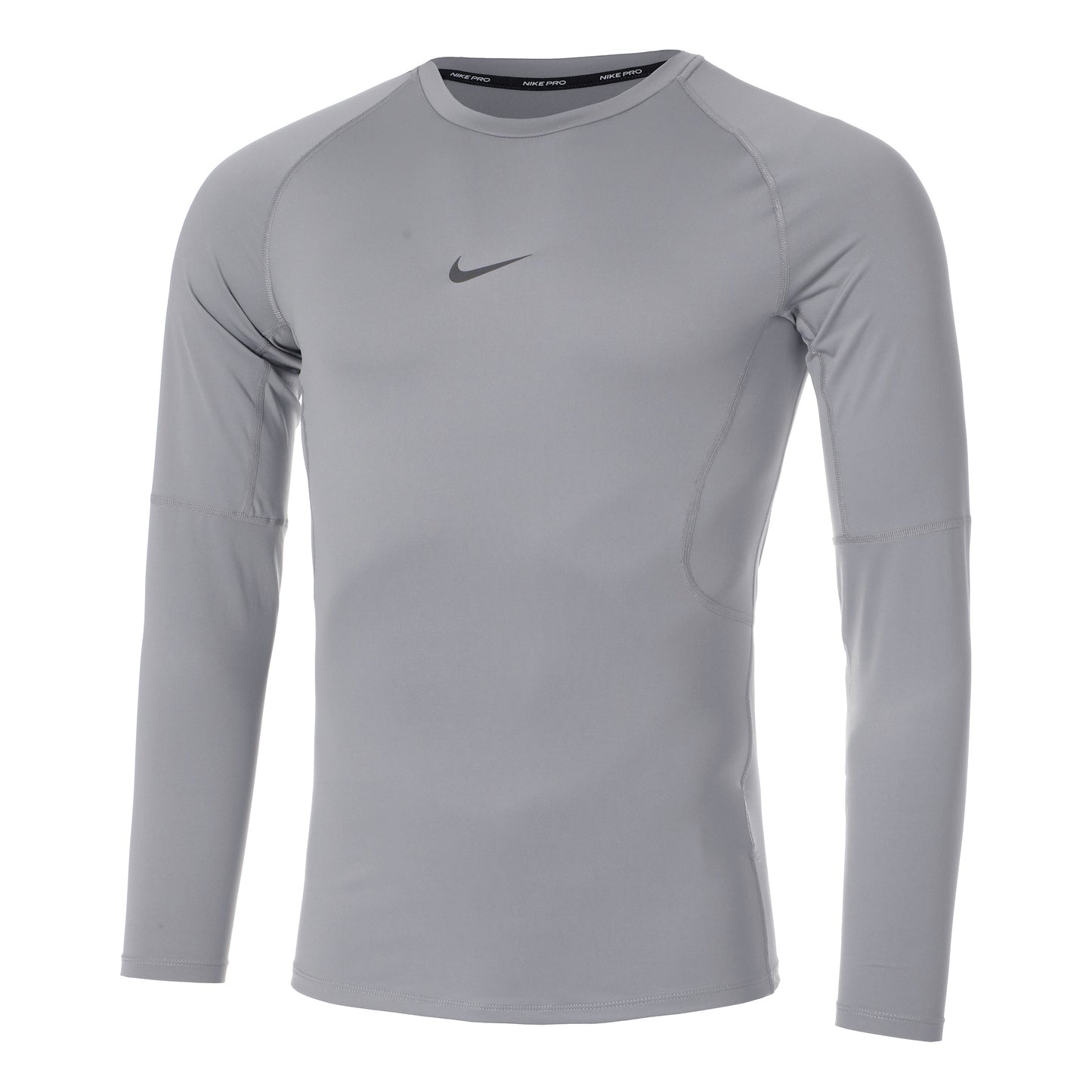 Nike Pro Camiseta De Manga Larga Hombres-Gris Claro