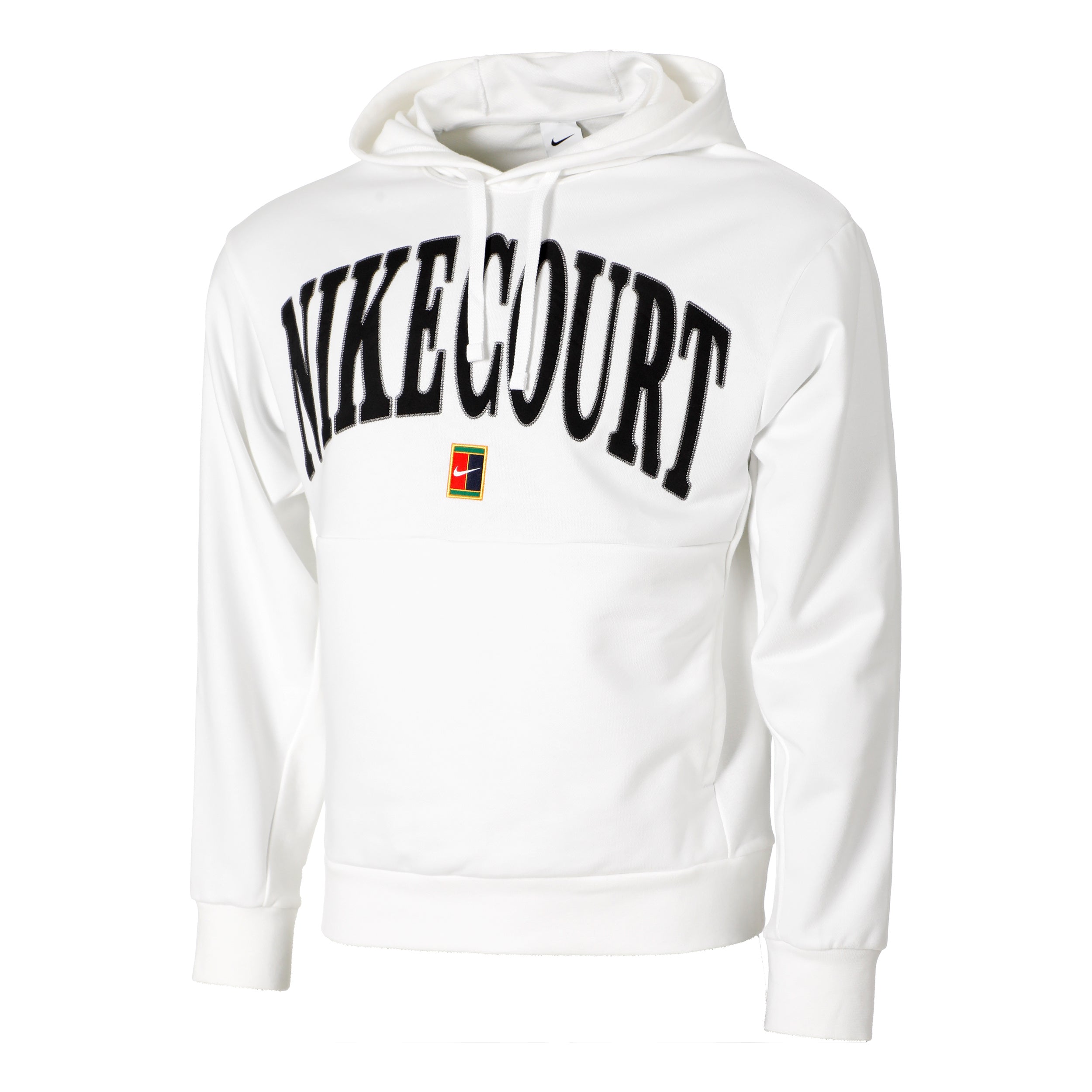 Nike Dri-Fit Fleece Heritage Sudadera Con Capucha Hombres-Blanco,Negro