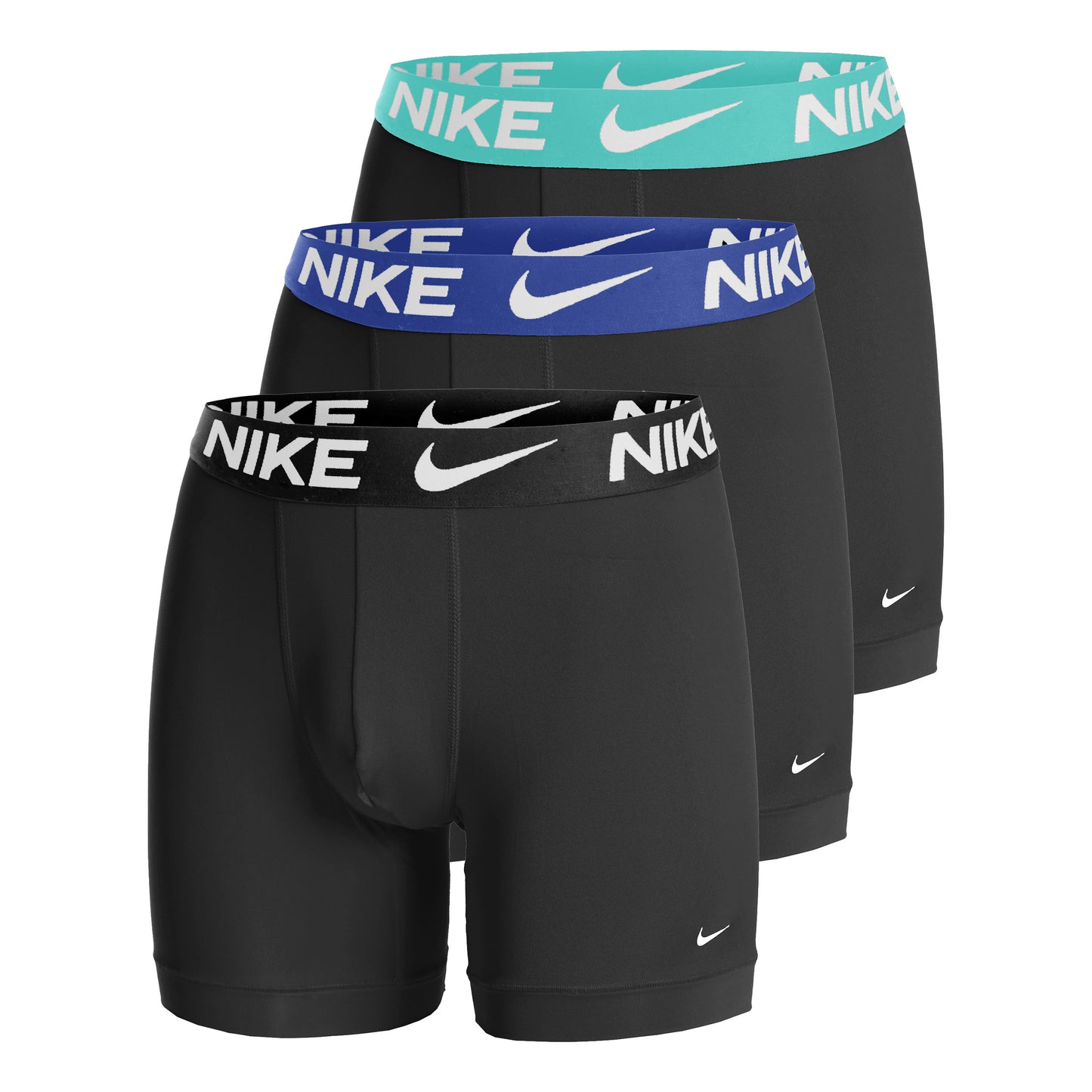 Nike Essential Micro Calzoncillos tipo bóxer Pack de 3 Hombres - gris oscuro, turquesa