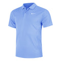 Dri-Fit Victory Court Solid Polo Hombres - azul claro, blanco