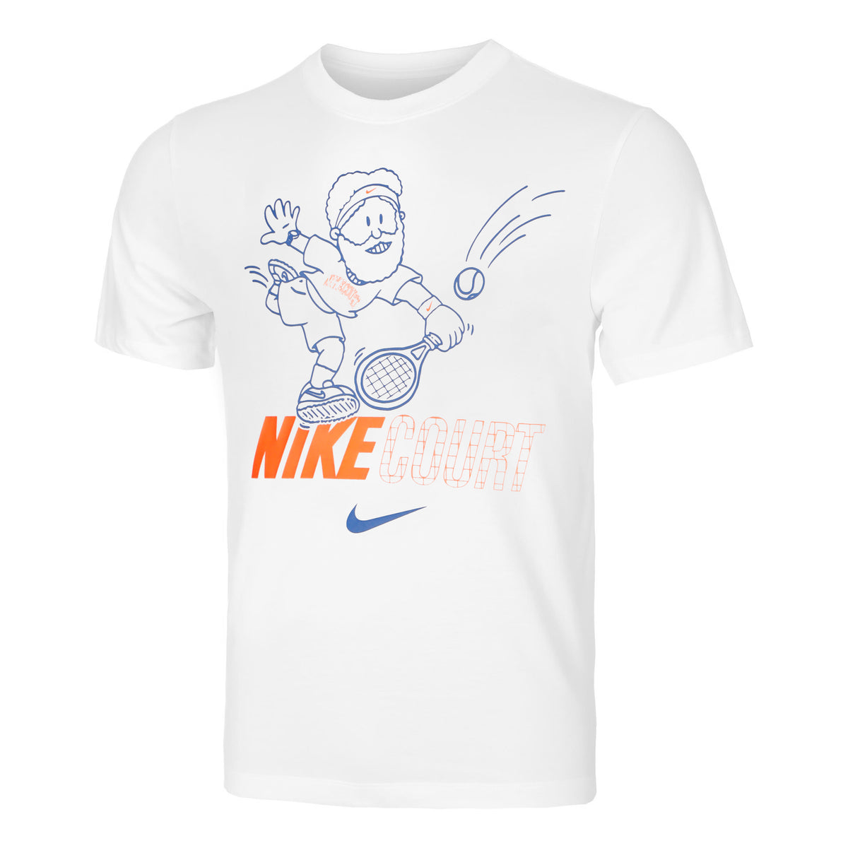 Nike Court Dri-Fit Camiseta De Manga Corta Hombres-Blanco,Multicolor