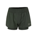 Dri-Fit One Mid Rise 2in1 3in Shorts Mujeres - verde, plateado
