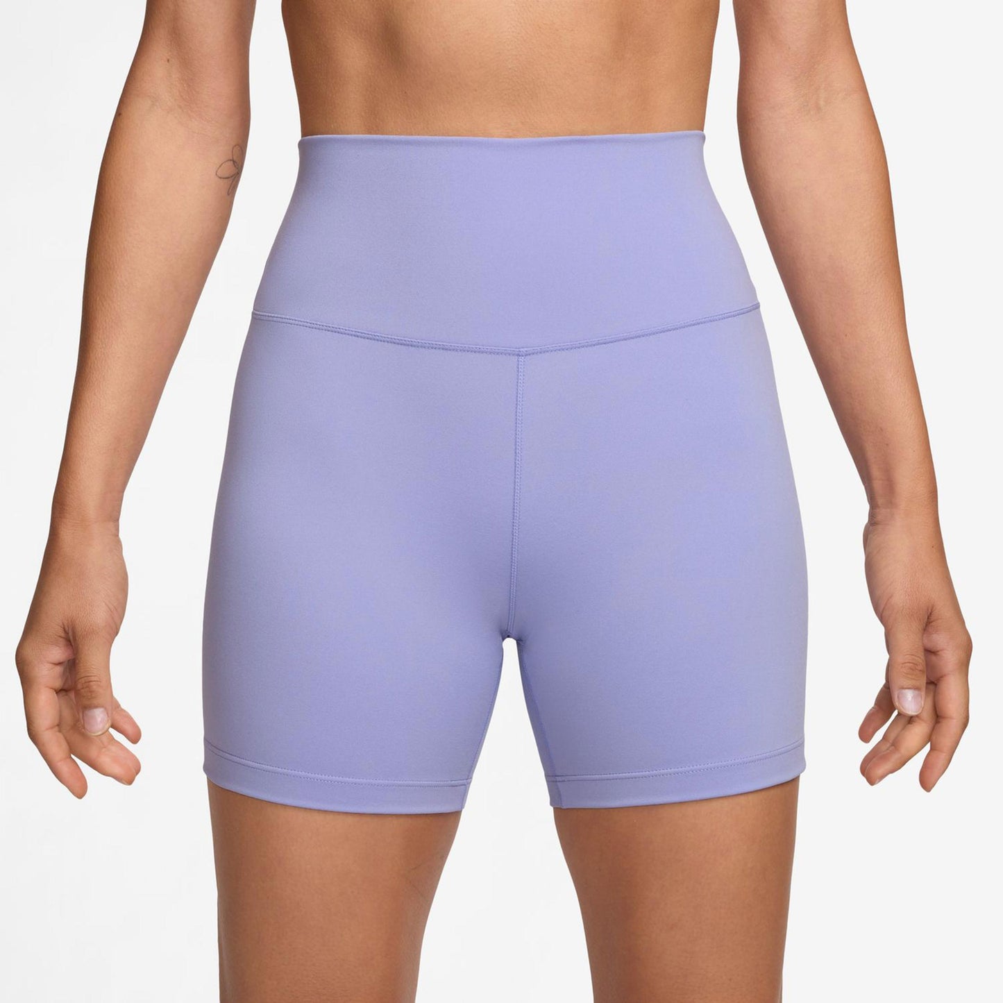 Nike Dri-Fit One High-Waisted 5in Biker Shorts - morado, negro