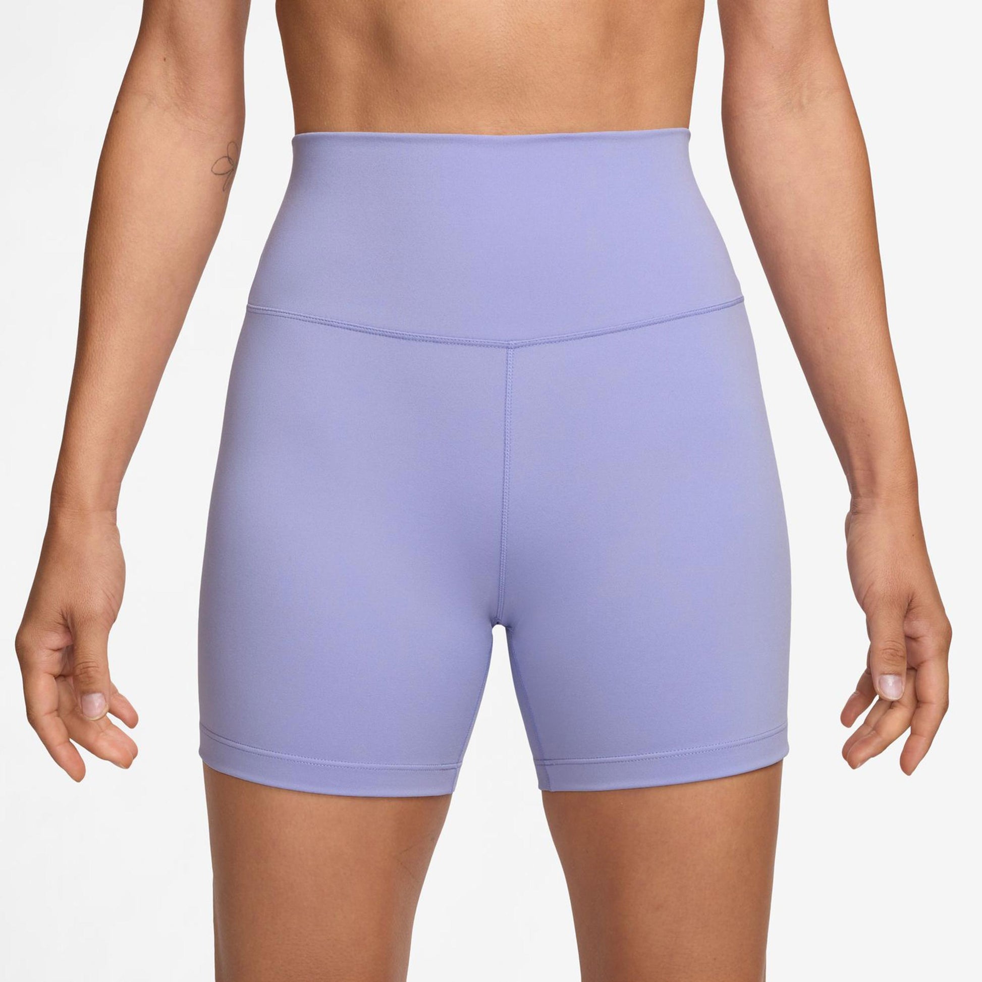 Nike Dri-Fit One High-Waisted 5in Biker Shorts - morado, negro