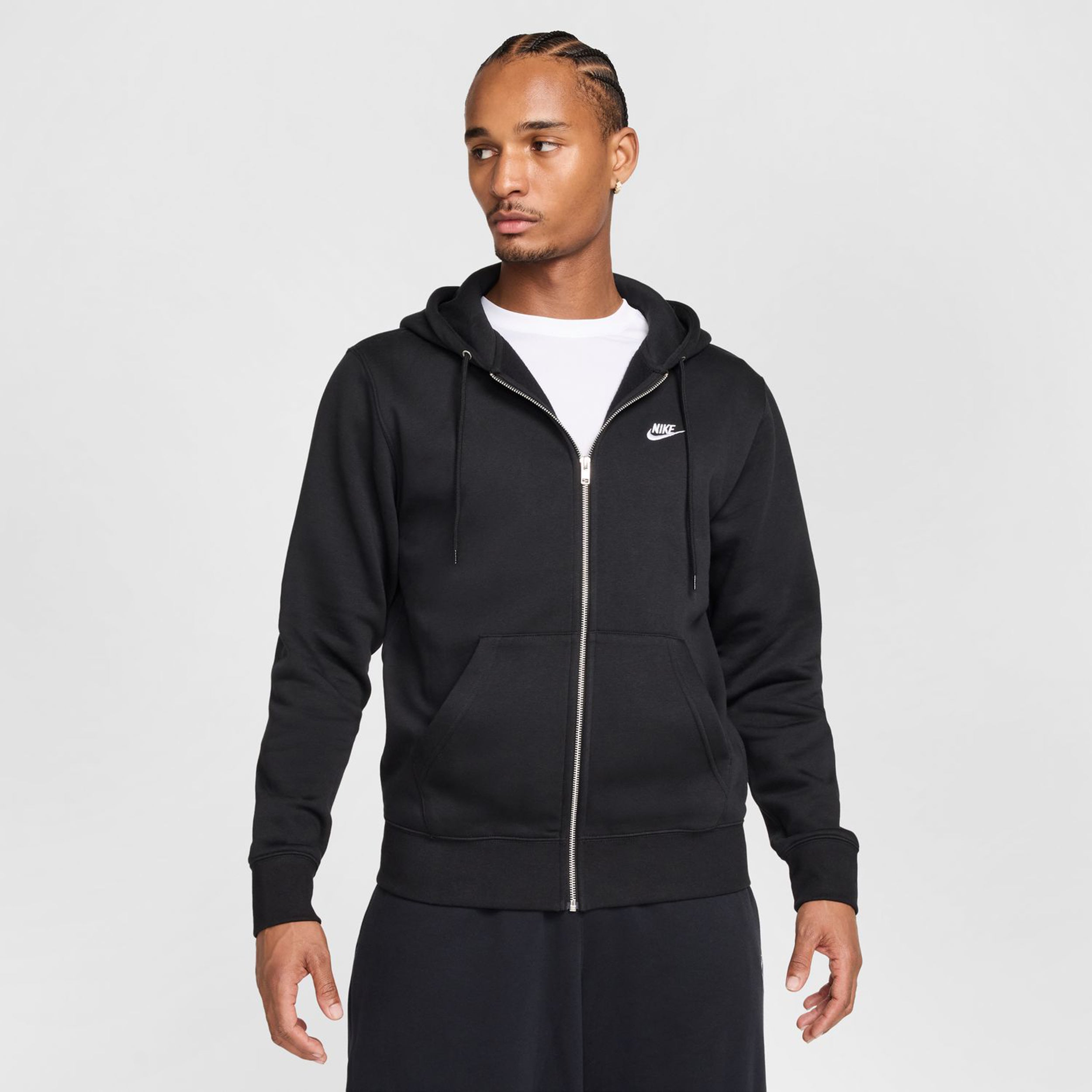 Nike Club Bb Full-Zip Sudadera Con Cremallera Hombres-Negro