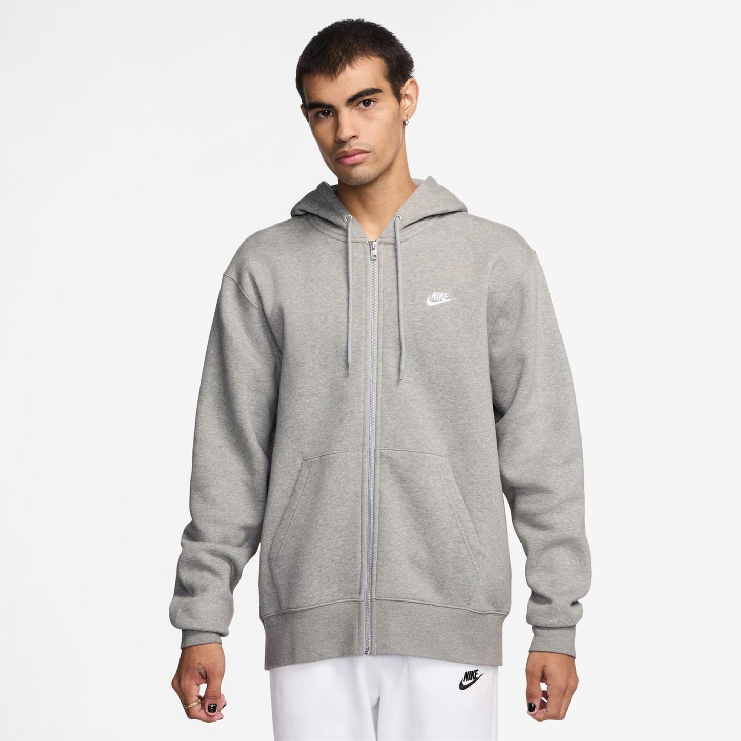 Nike Club Bb Full-Zip Sudadera Con Cremallera Hombres-Gris