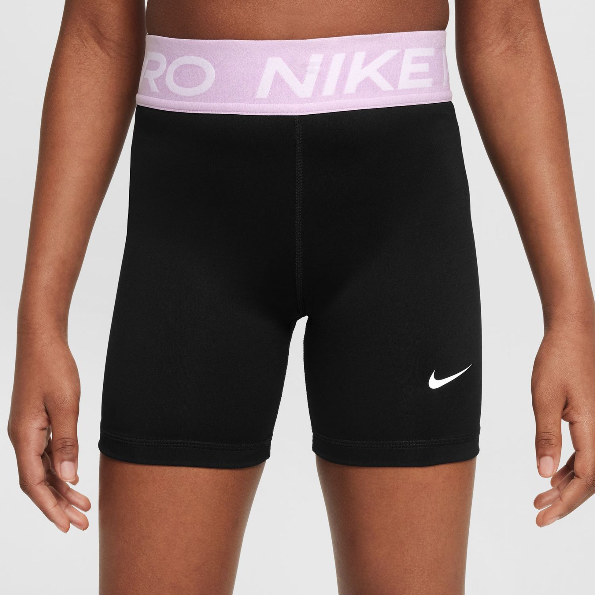 Nike Dri-Fit Big Kids 3in Shorts Chicas - negro, morado