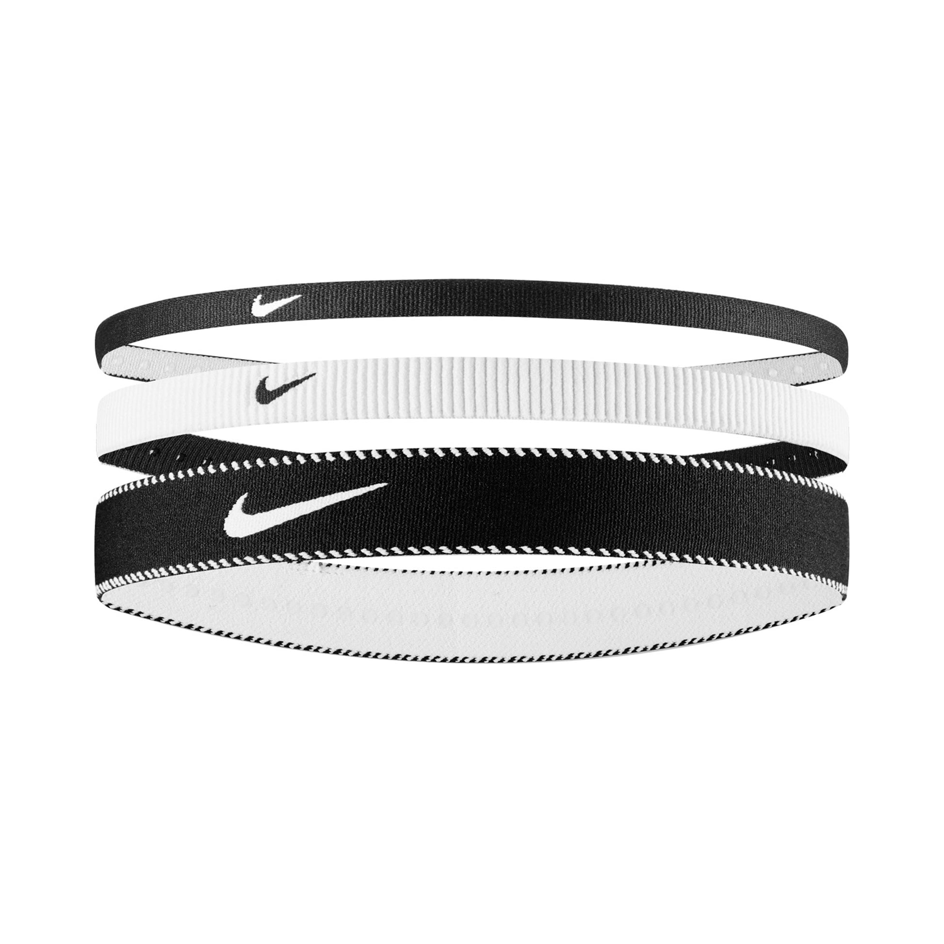 Nike Nike Flex Classic Mixed Cinta Para El Pelo Pack De 3-Negro,Blanco