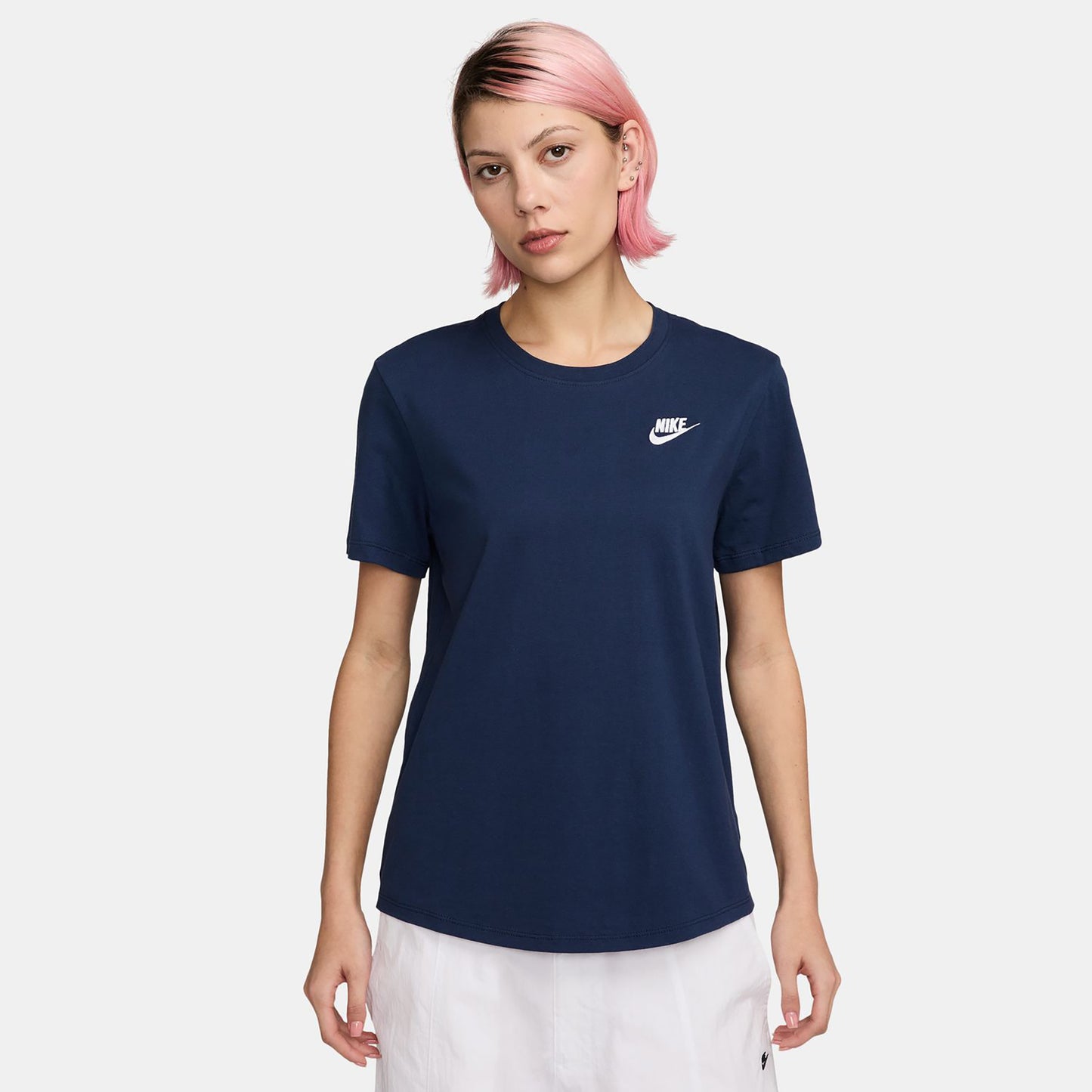 Nike Club Camiseta De Manga Corta Mujeres-Azul Oscuro