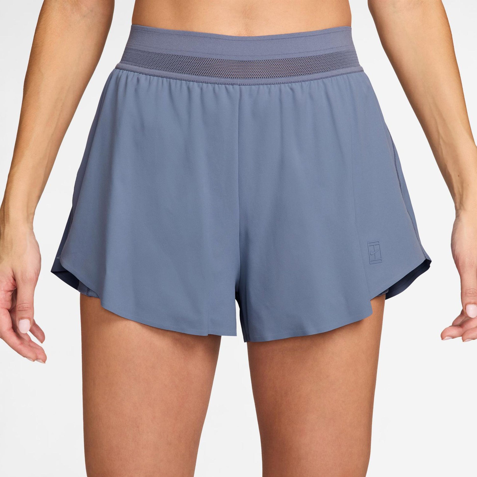 Nike Court Dri-Fit Advantage Ace Shorts con bolsillo para pelota Mujeres-azul-gris