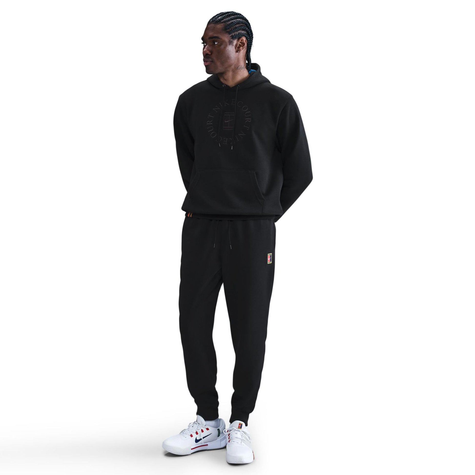 Nike Court Dri-Fit Heritage Fleece Pantalón De Entrenamiento Hombres-Negro