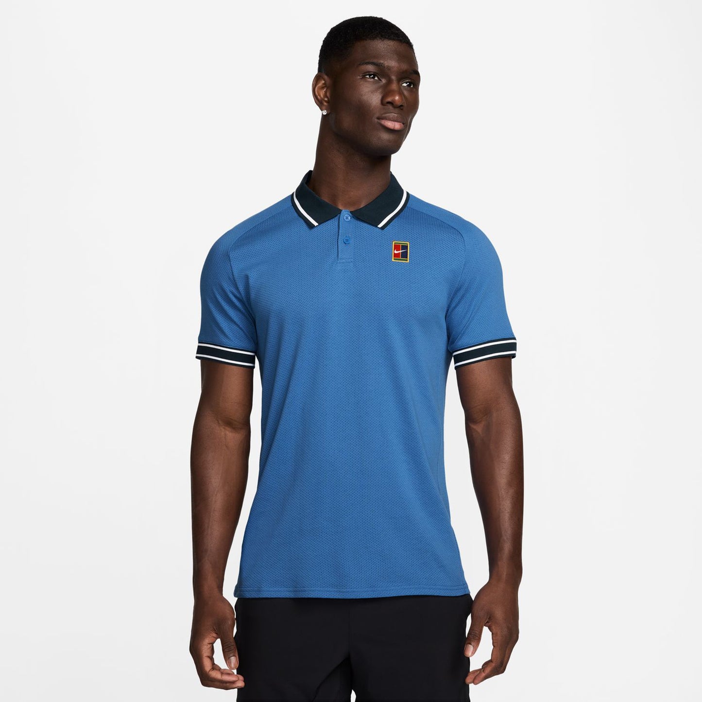 Nike Court Heritage Polo Hombres - azul, azul oscuro