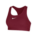 Swoosh Medium Sujetador deportivo Mujeres - rojo oscuro, blanco