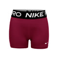 Dri-Fit Big Kids 3in Shorts Chicas - rojo vino, negro