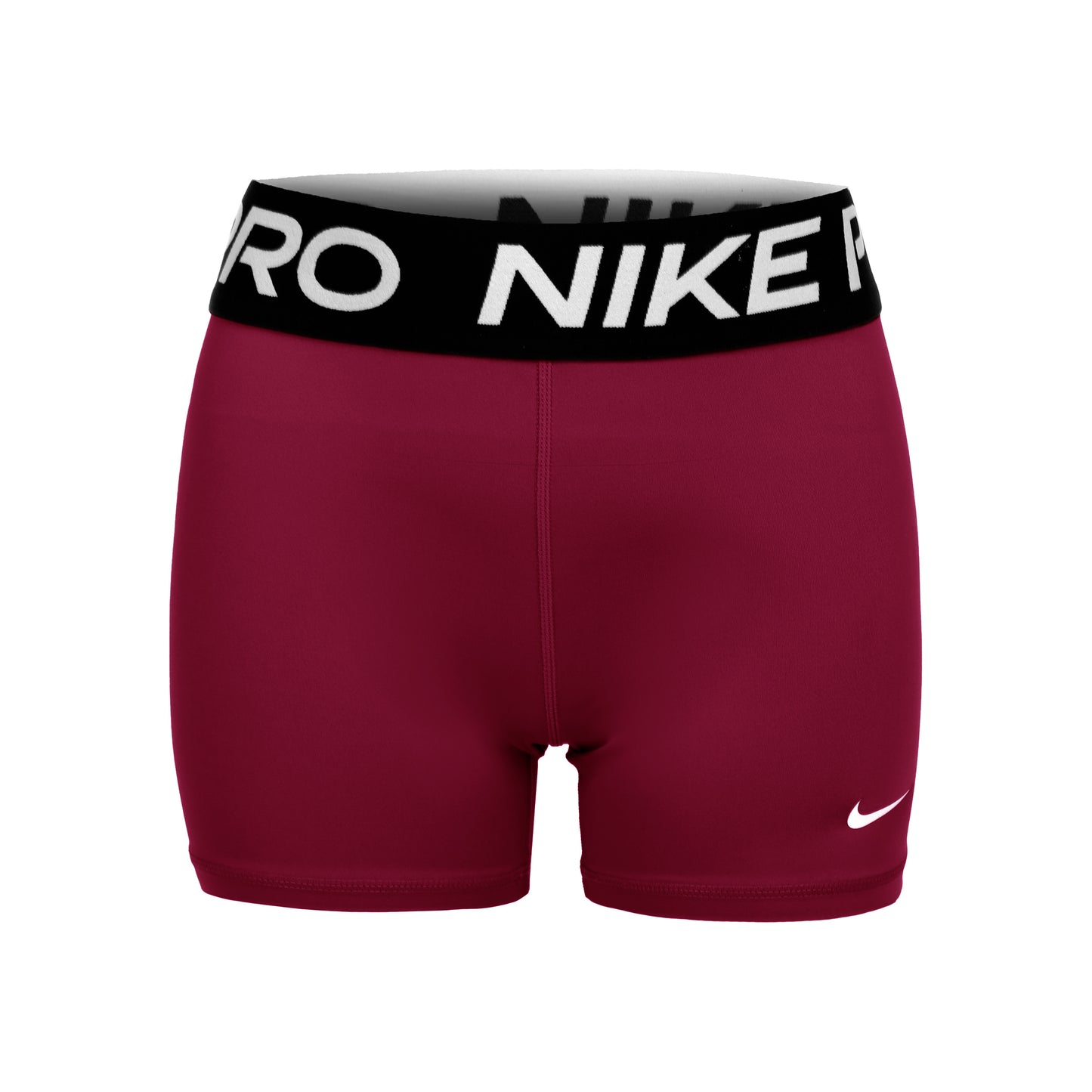 Nike Dri-Fit Big Kids 3in Shorts Chicas - rojo vino, negro