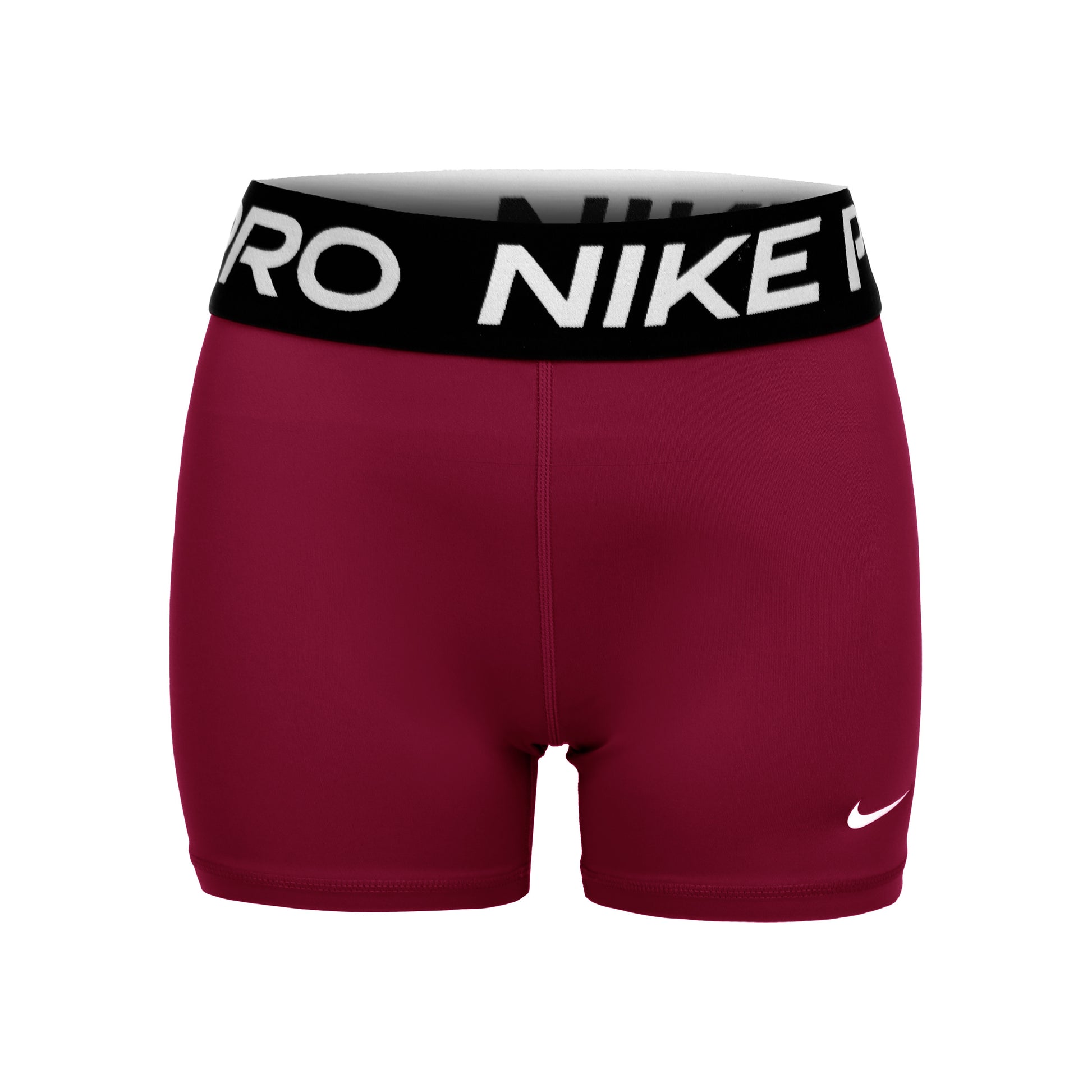 Nike Dri-Fit Big Kids 3in Shorts Chicas - rojo vino, negro