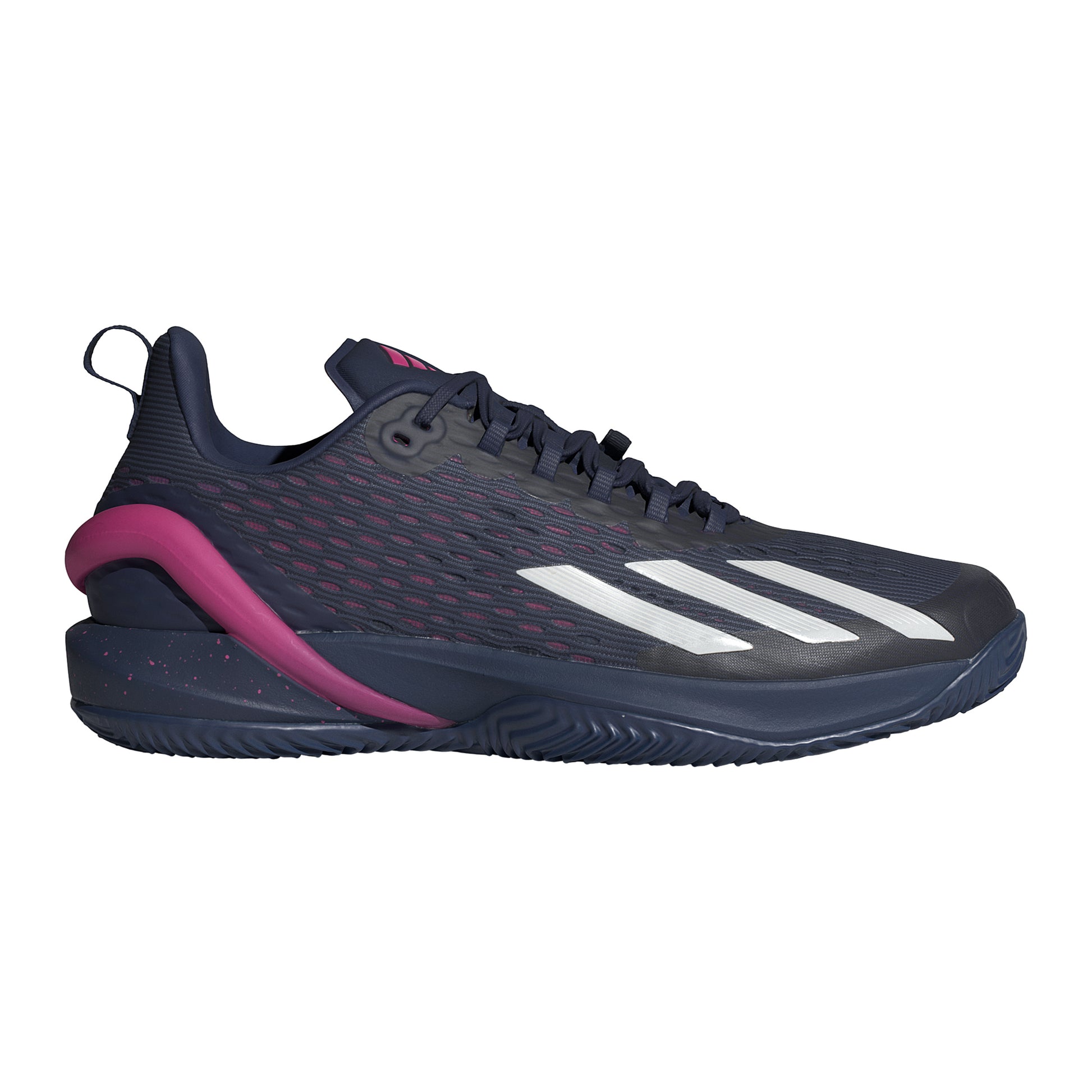 adidas Adizero Cybersonic Zapatilla tierra batida Hombres - azul oscuro, blanco