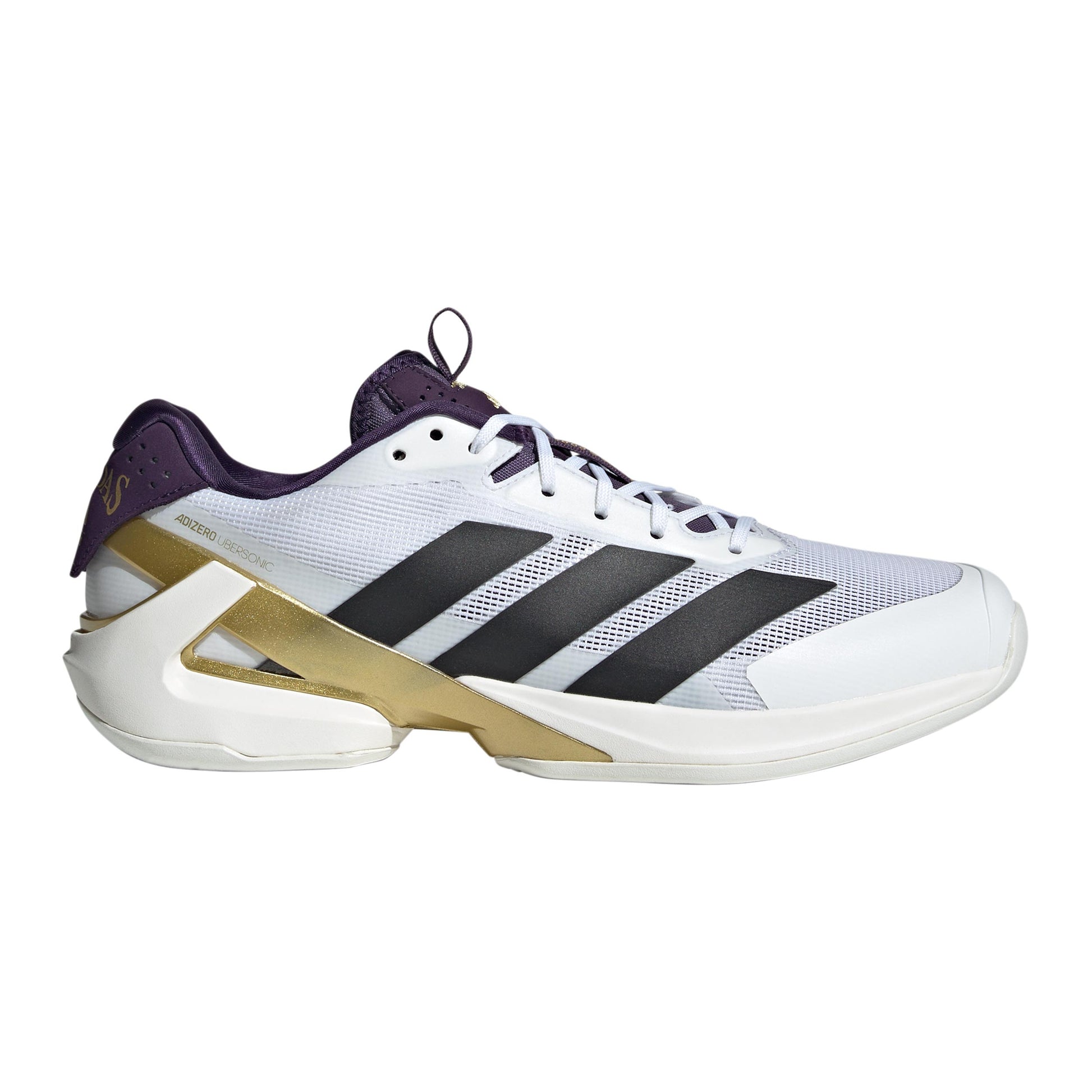 adidas Adizero Ubersonic 5 Zapatilla todas las superficies Hombres - aluminio blanco, dorado