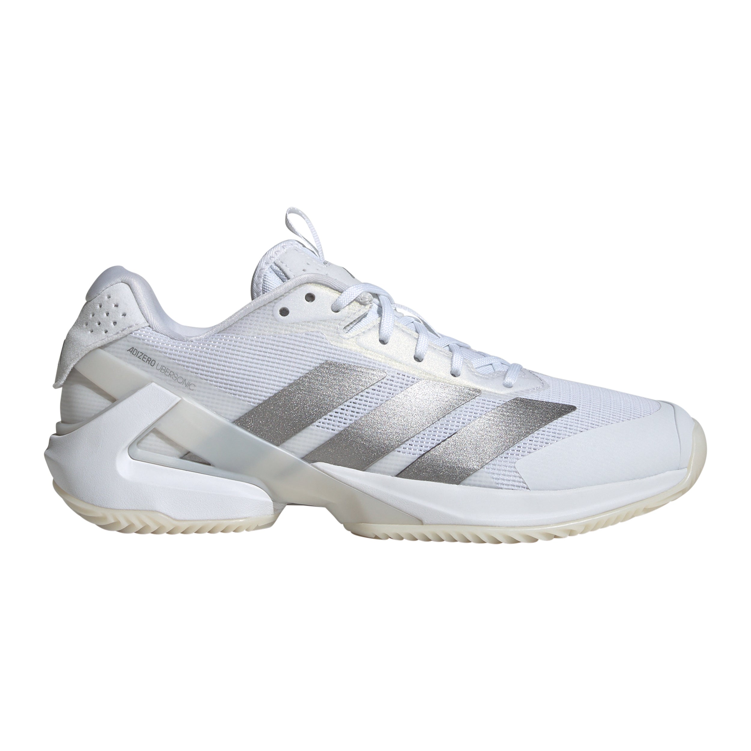 adidas adizero Ubersonic 5 Zapatilla tierra batida Mujeres - blanco, plateado